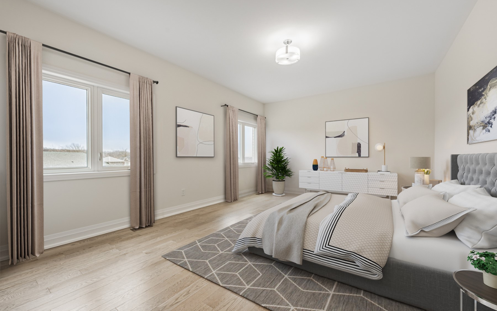 Virtually staged photo of the Primary Bedroom in Lot 120 at Midhurst Valley