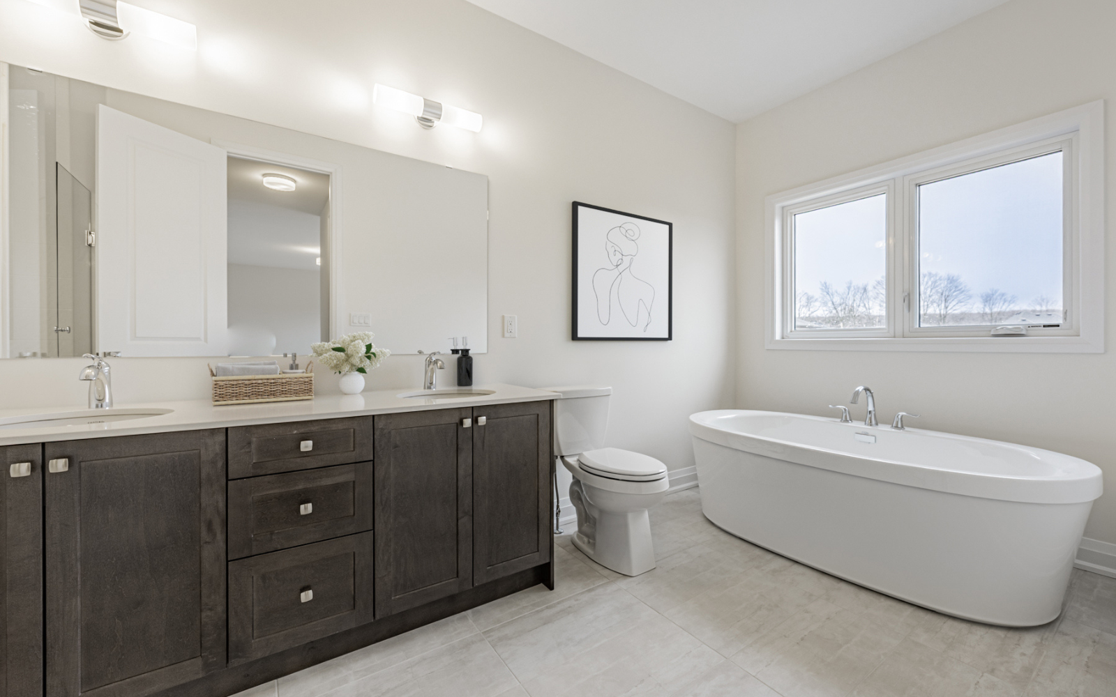 Virtually staged photo of the Primary Ensuite in Lot 120 at Midhurst Valley
