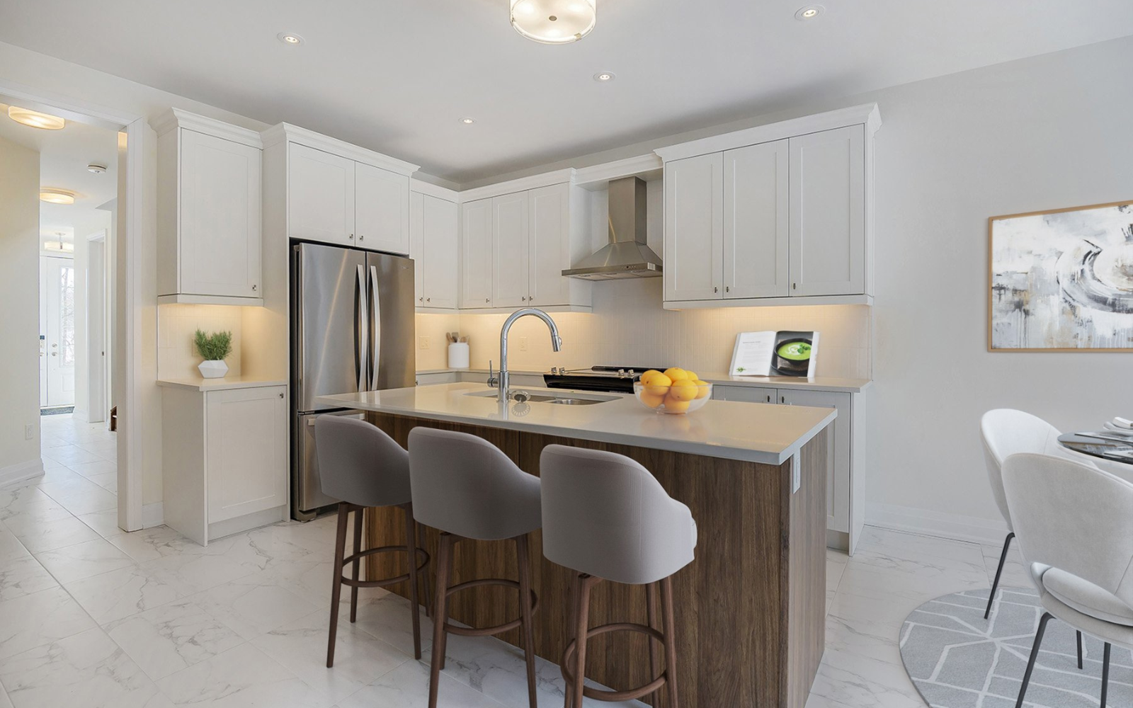 Virtually staged photo of the kitchen in Lot 159 at Midhurst Valley