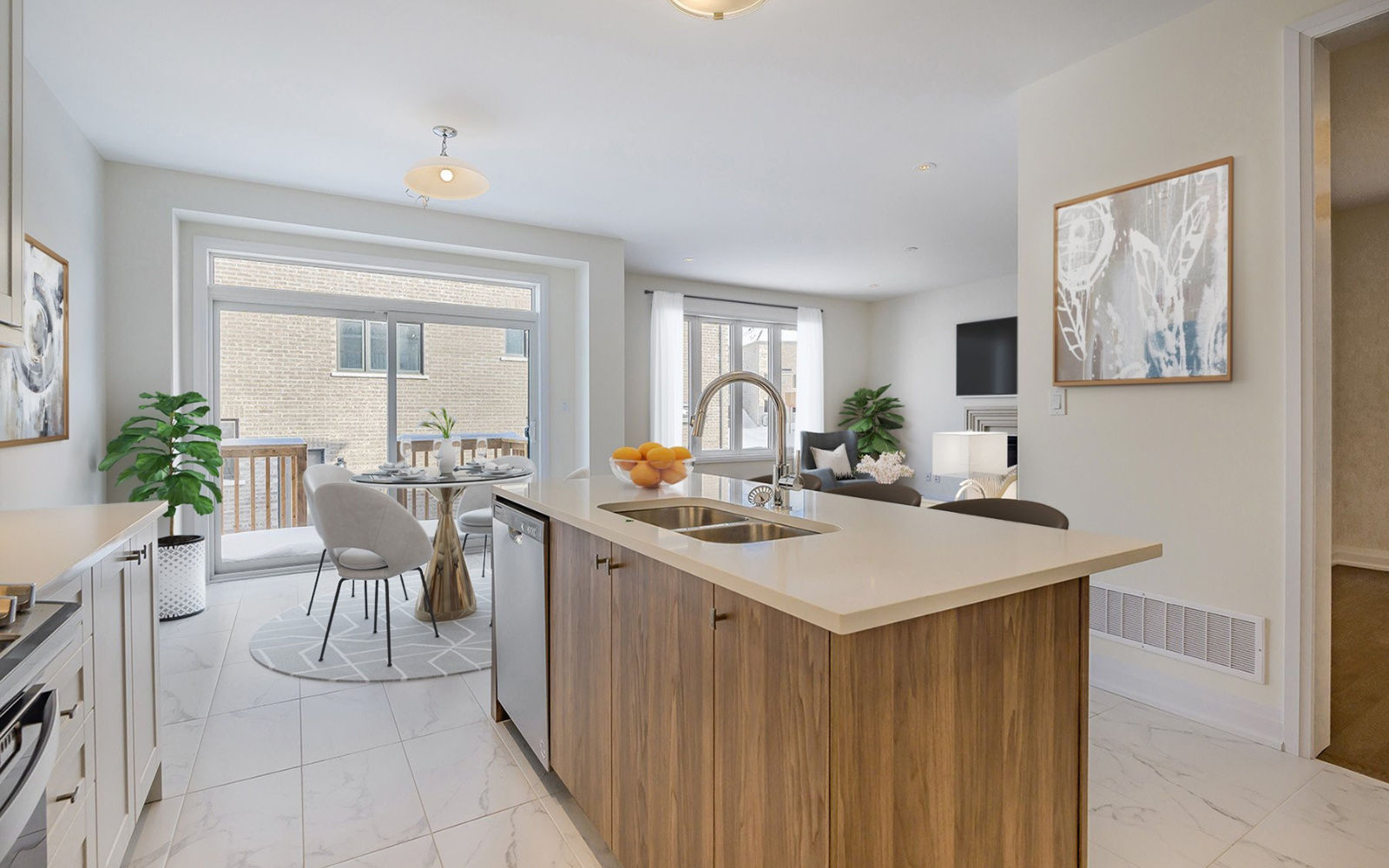Virtually staged photo of the kitchen in Lot 159 at Midhurst Valley