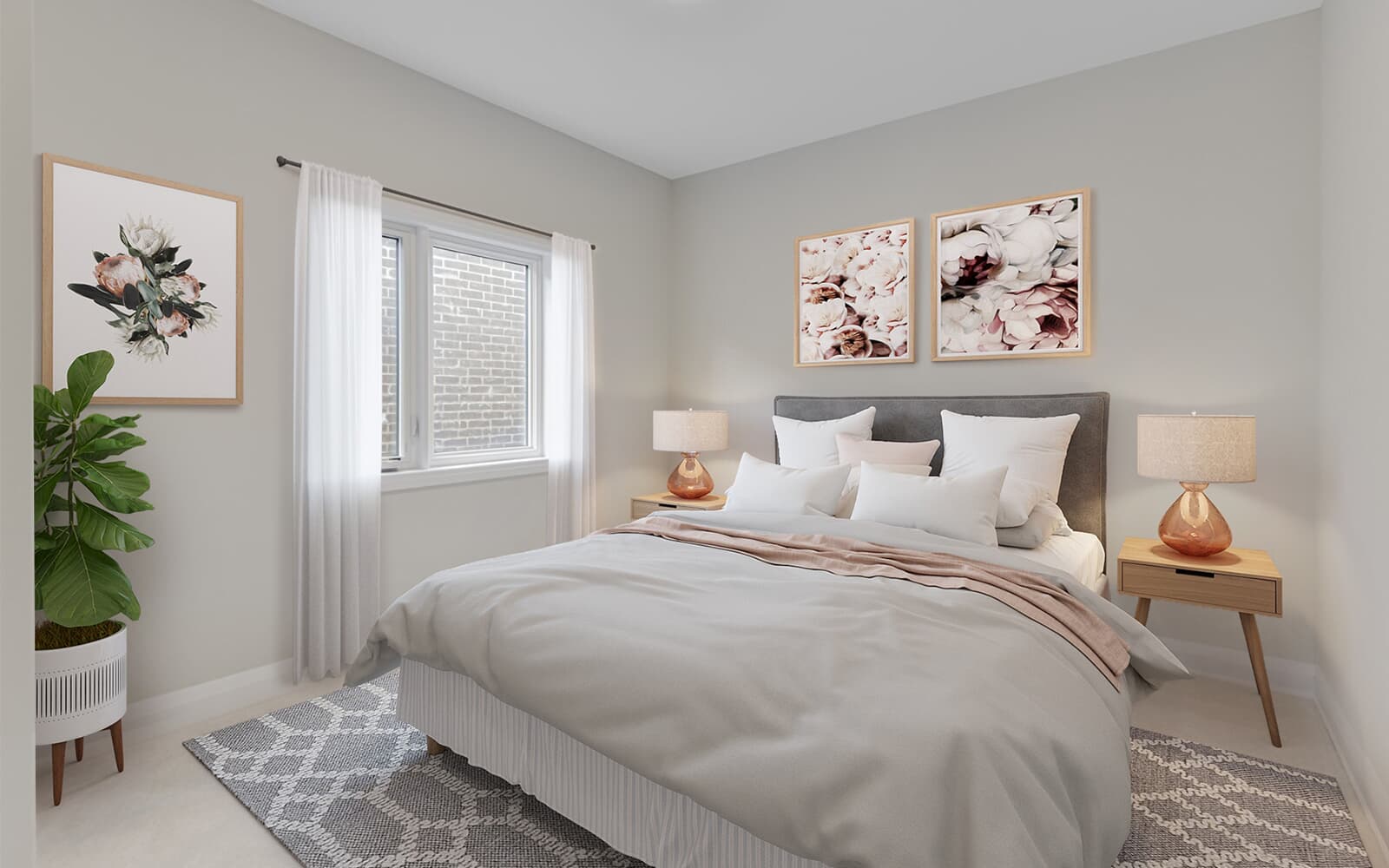 Bedroom in Lot 80 at Midhurst Valley in Midhurst, Ontario.