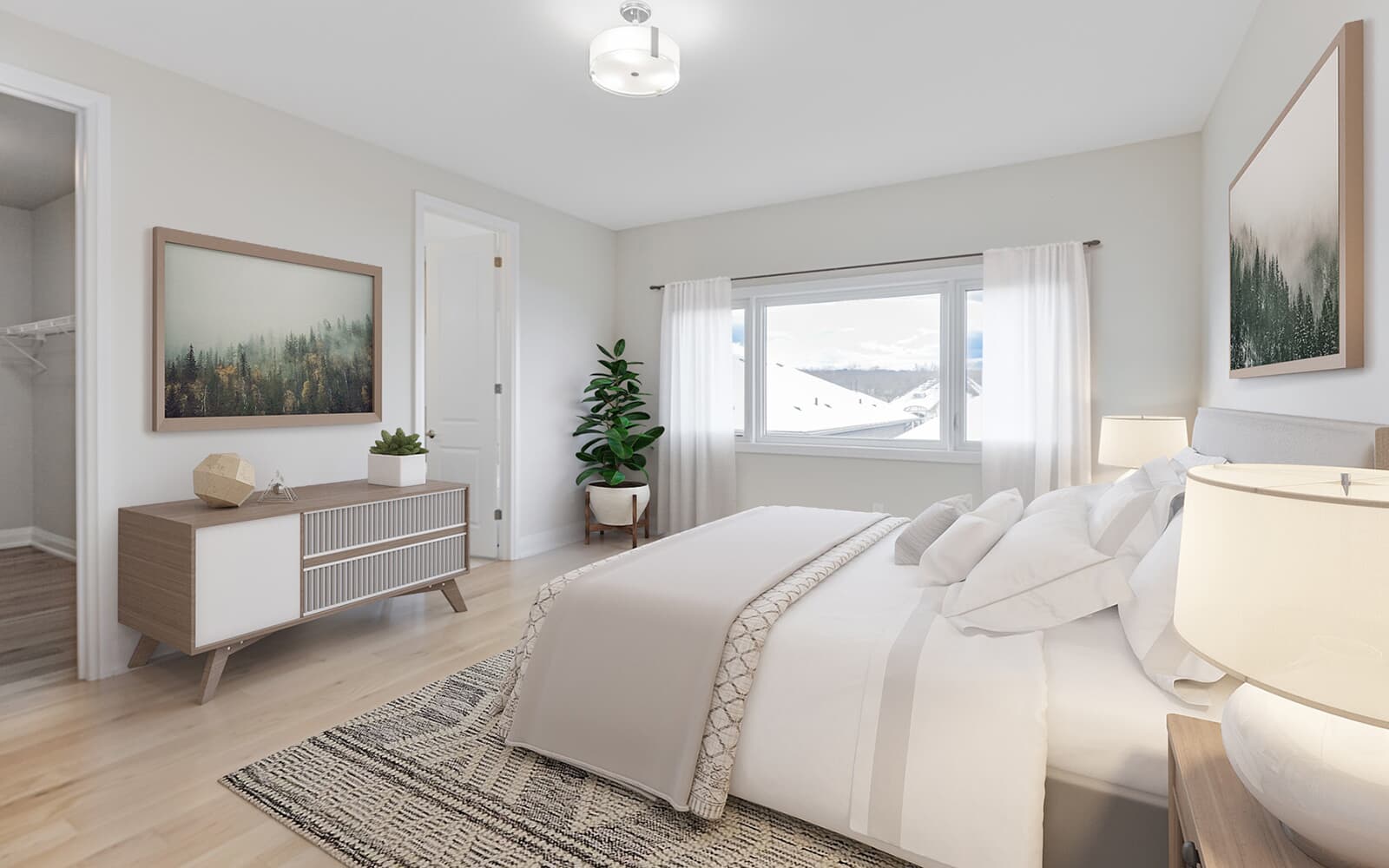 Primary Bedroom in Lot 80 at Midhurst Valley in Midhurst, Ontario.