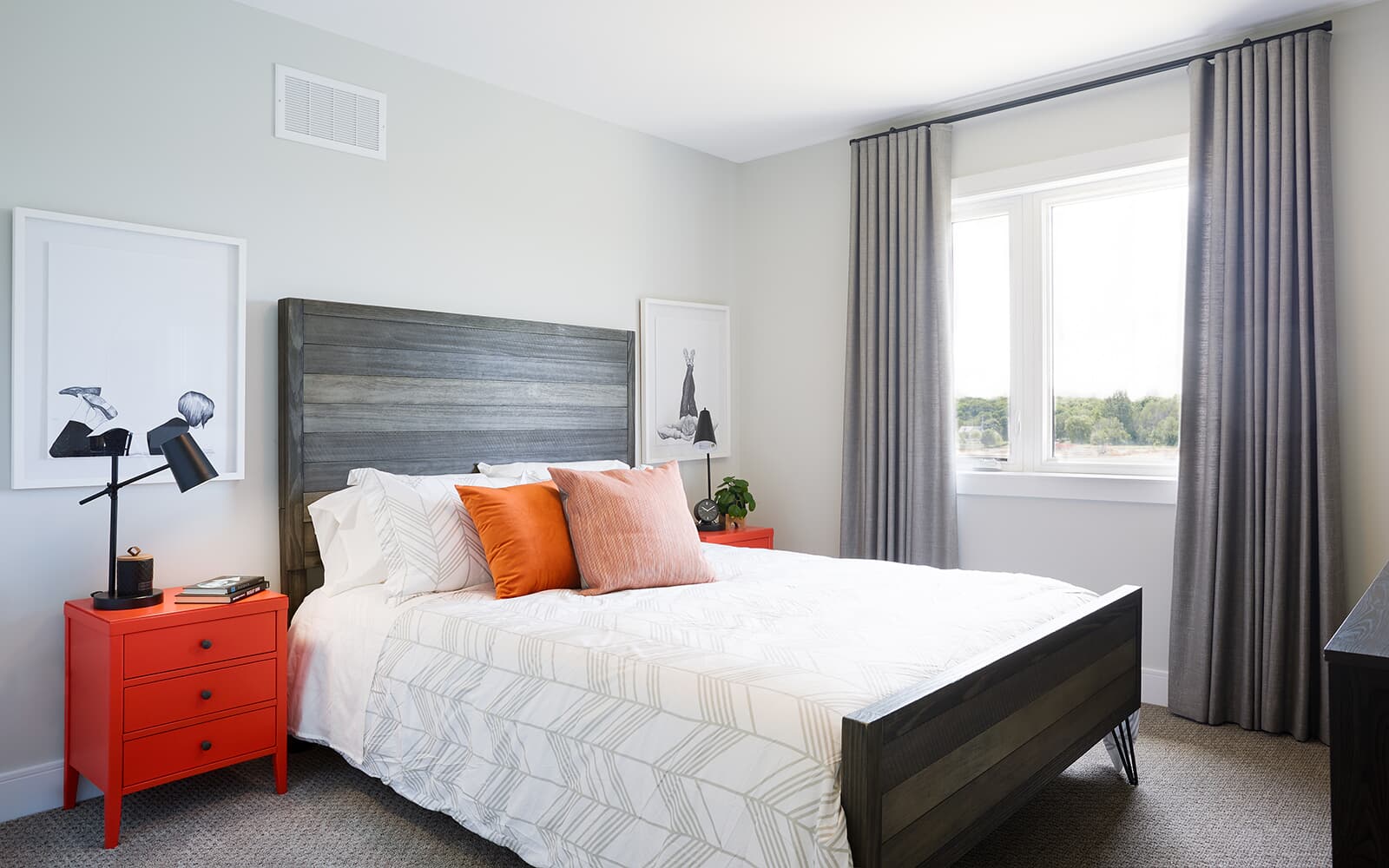 Bedroom 2 in the Chorley Model Home at Midhurst Valley in Midhurst, Ontario.