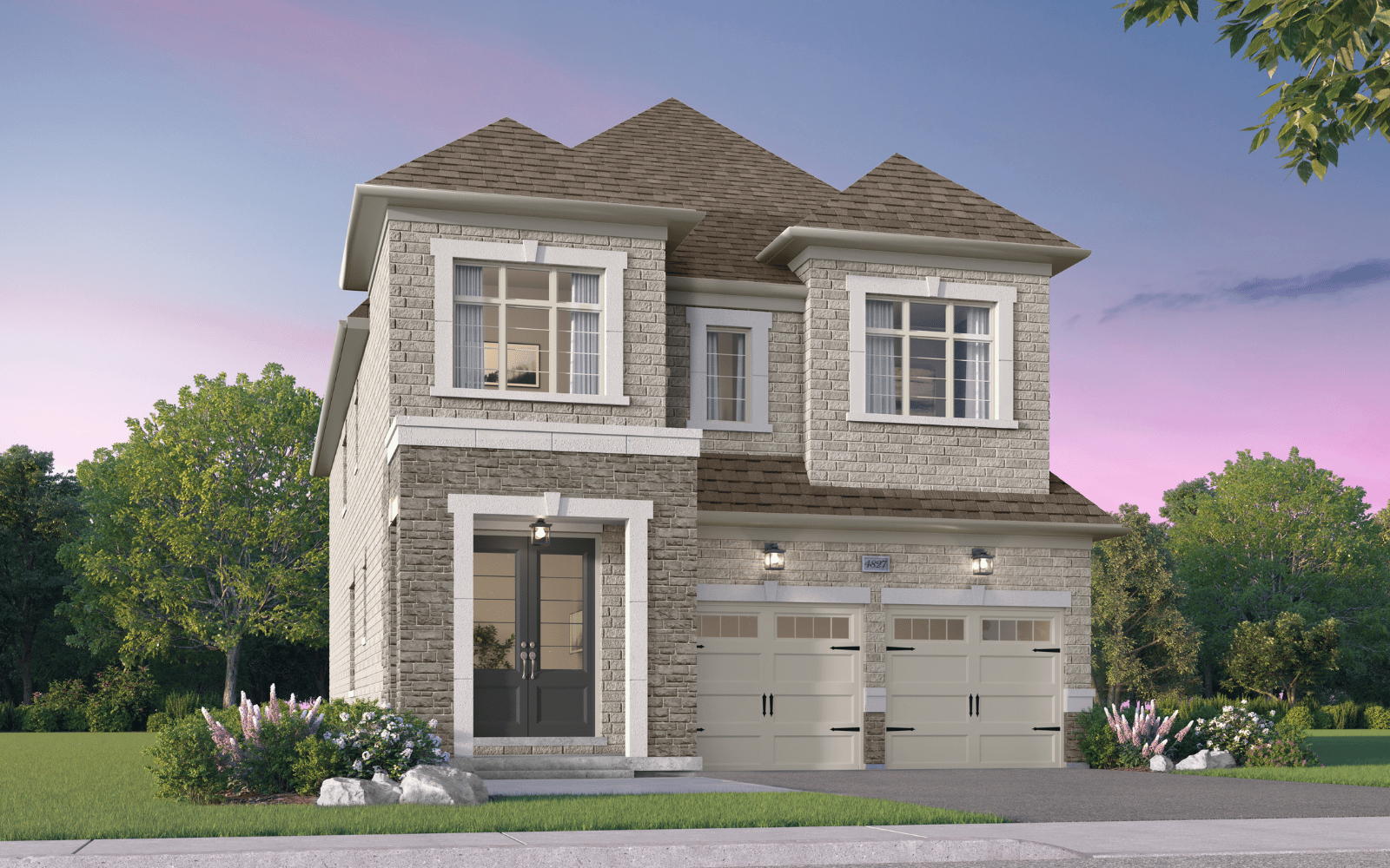 36' Home Design Sherwood Style B at Midhurst Valley in Midhurst, Ontario.