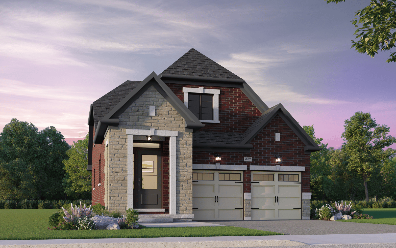 36' Home Design Athabasca Style B at Midhurst Valley in Midhurst, Ontario.