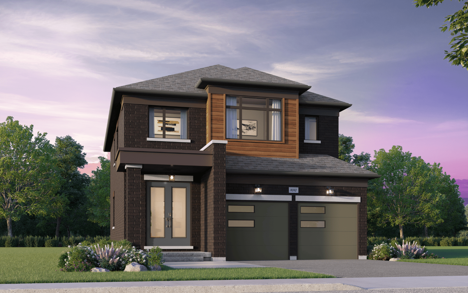 36' Home Design Cottonwood Style C at Midhurst Valley in Midhurst, Ontario.