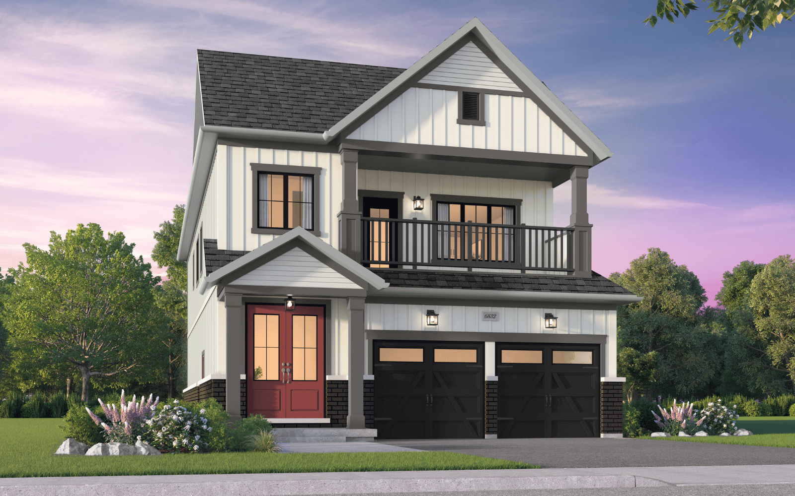 36' Home Design Ravensden Style E at Midhurst Valley in Midhurst, Ontario.