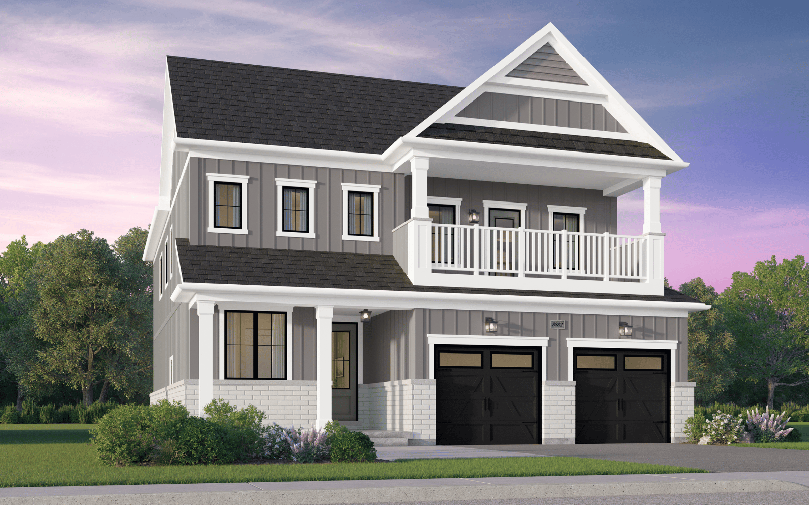 44' Home Design Hawkridge Style E at Midhurst Valley in Midhurst, Ontario.