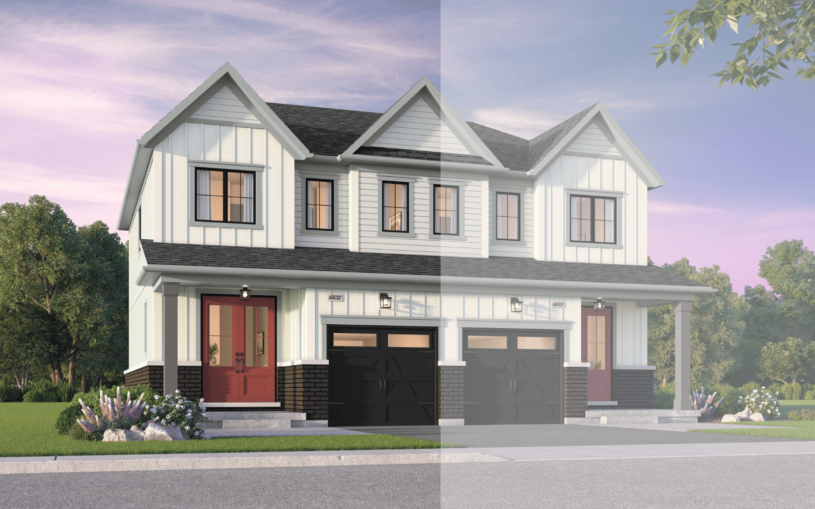 Semi Detached Alder Style E at Midhurst Valley in Midhurst, Ontario.