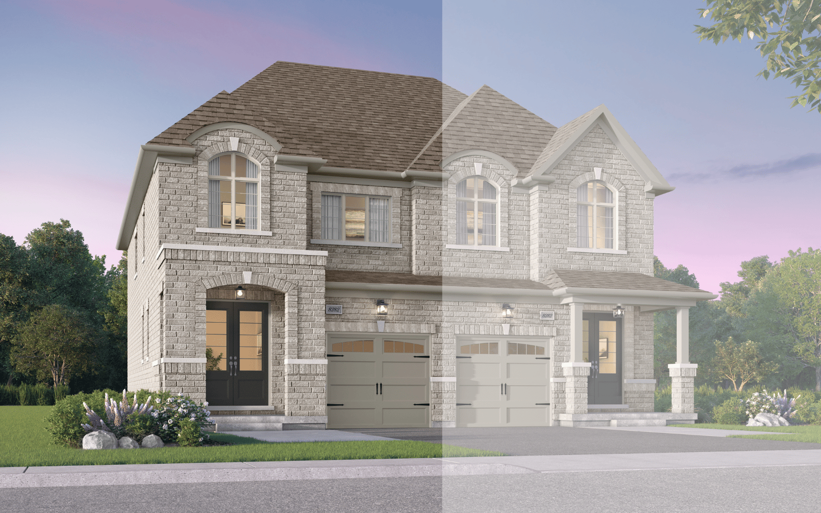 Semi Detached Vista Style B1 at Midhurst Valley in Midhurst, Ontario.