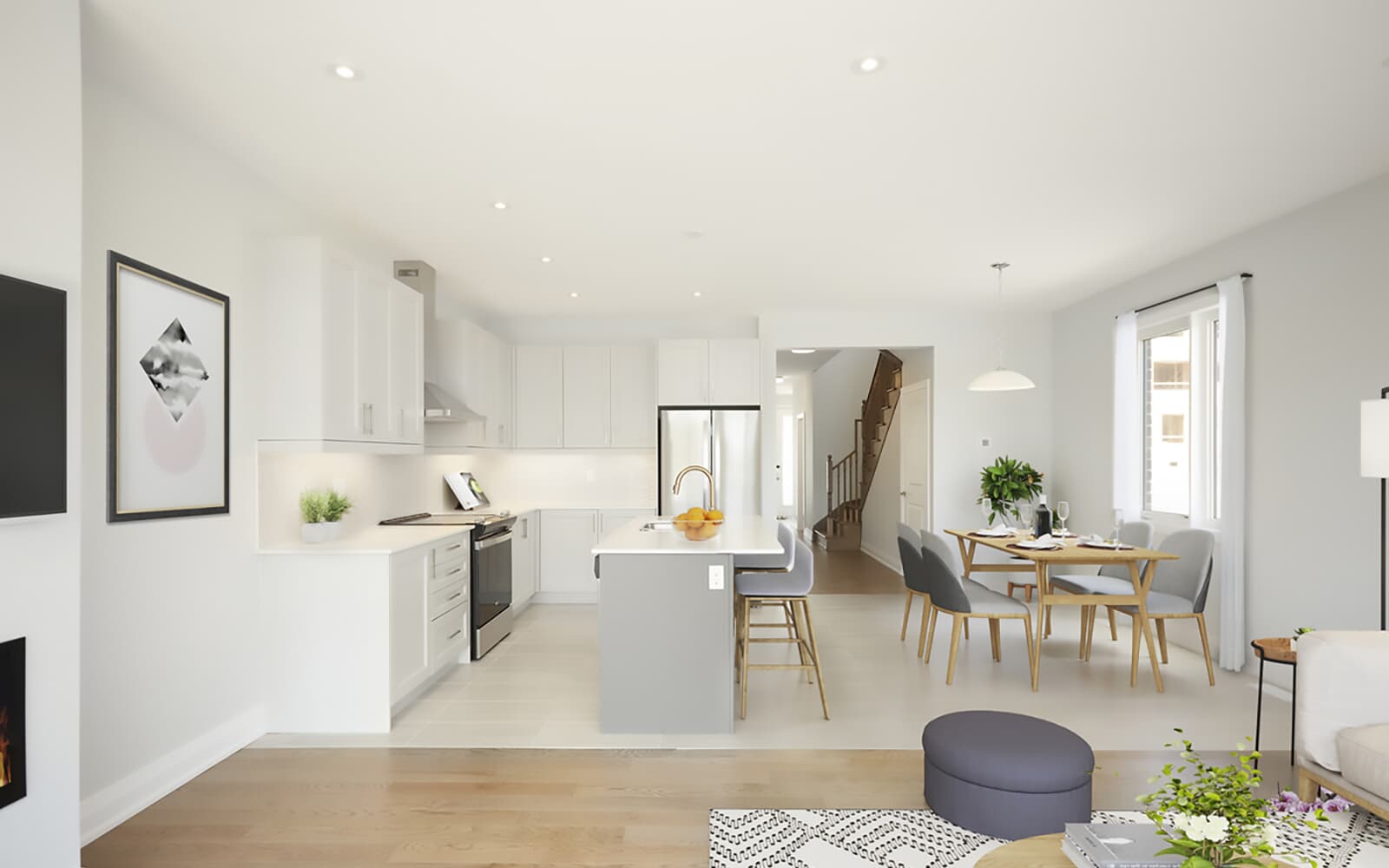 Kitchen in Block 55 Unit 1 at New Seaton in Pickering, Ontario.