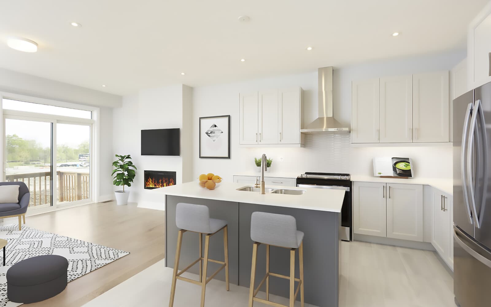 Kitchen in Block 55 Unit 1 at New Seaton in Pickering, Ontario.