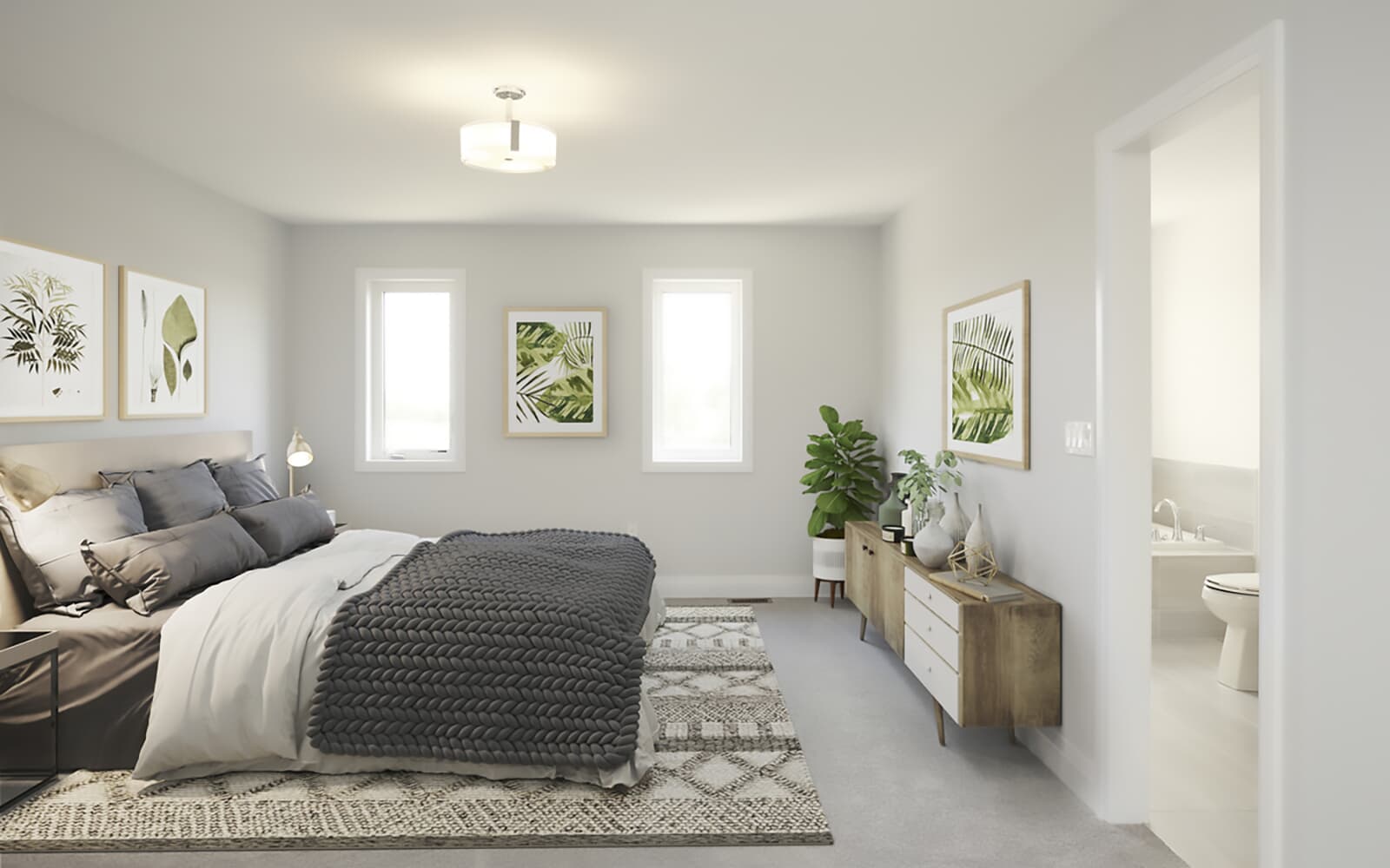 Primary Bedroom in Block 55 Unit 1 at New Seaton in Pickering, Ontario.
