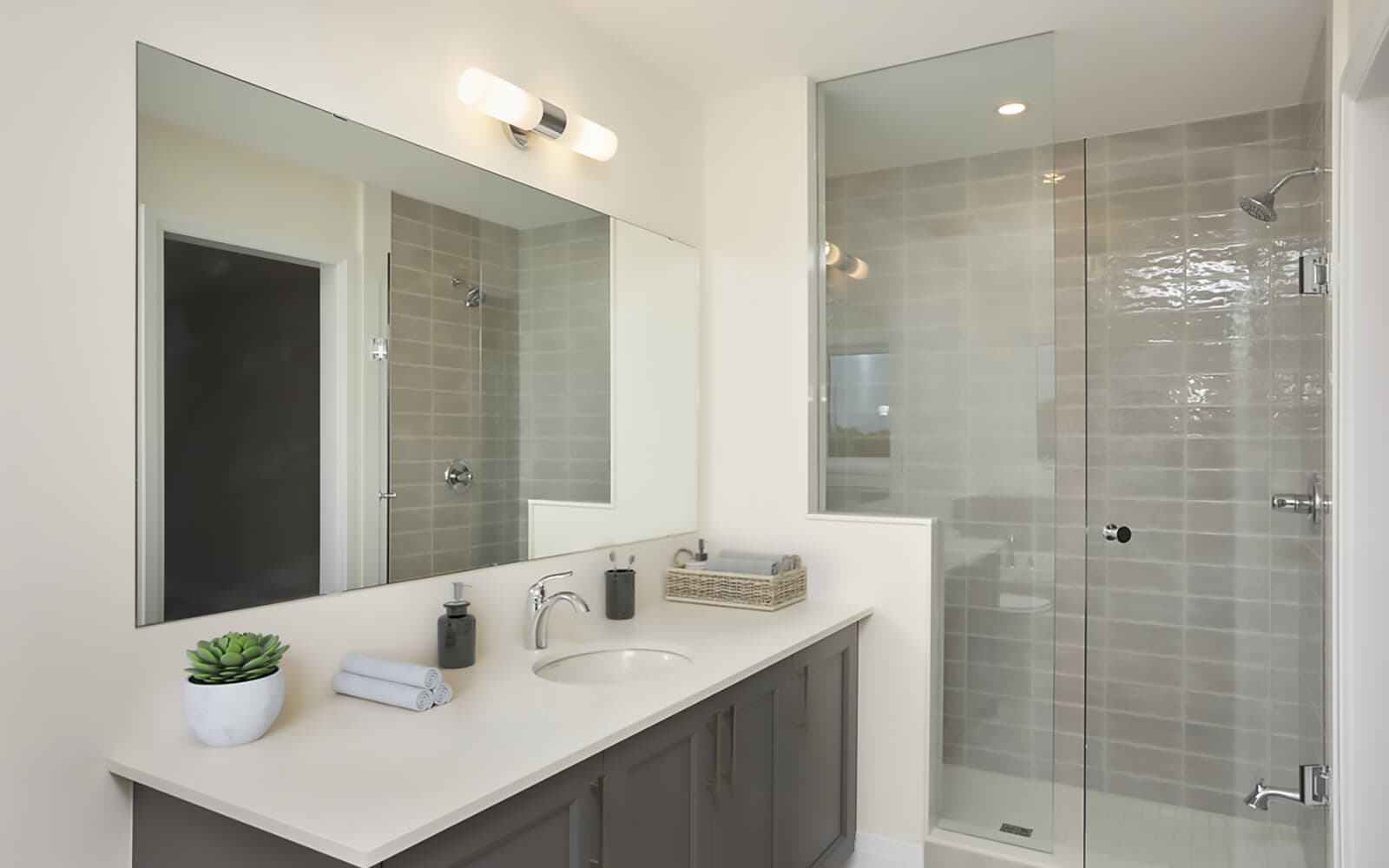 Primary Ensuite in Block 55 Unit 1 at New Seaton in Pickering, Ontario.