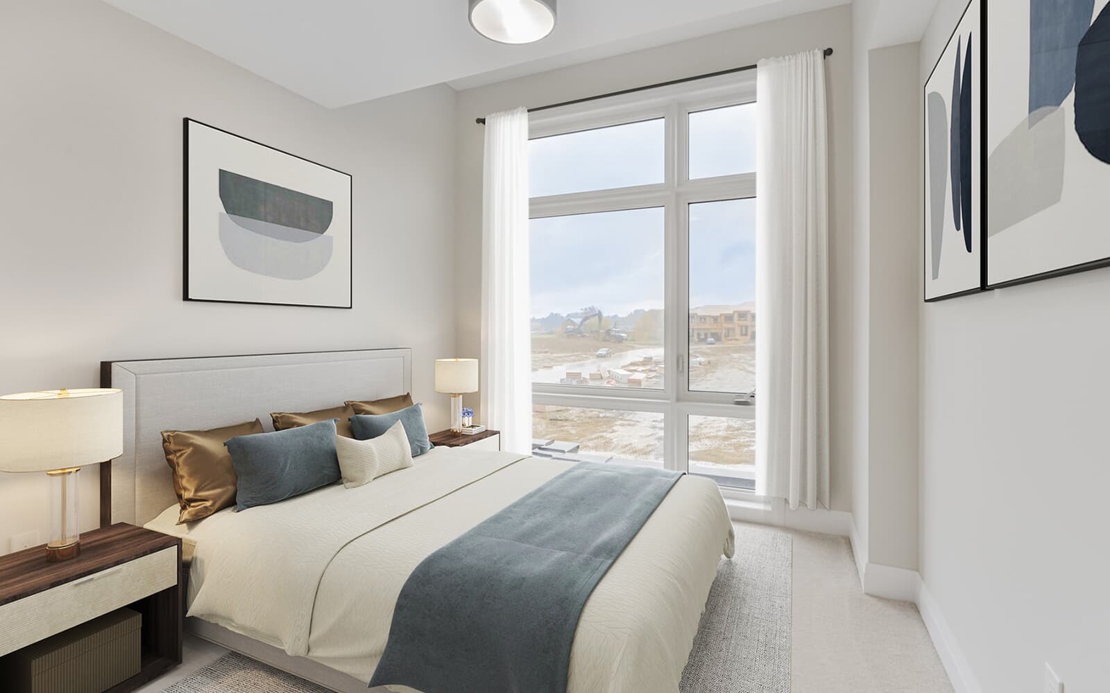 Bedroom in Block 55 Unit 2 at New Seaton in Pickering, Ontario.