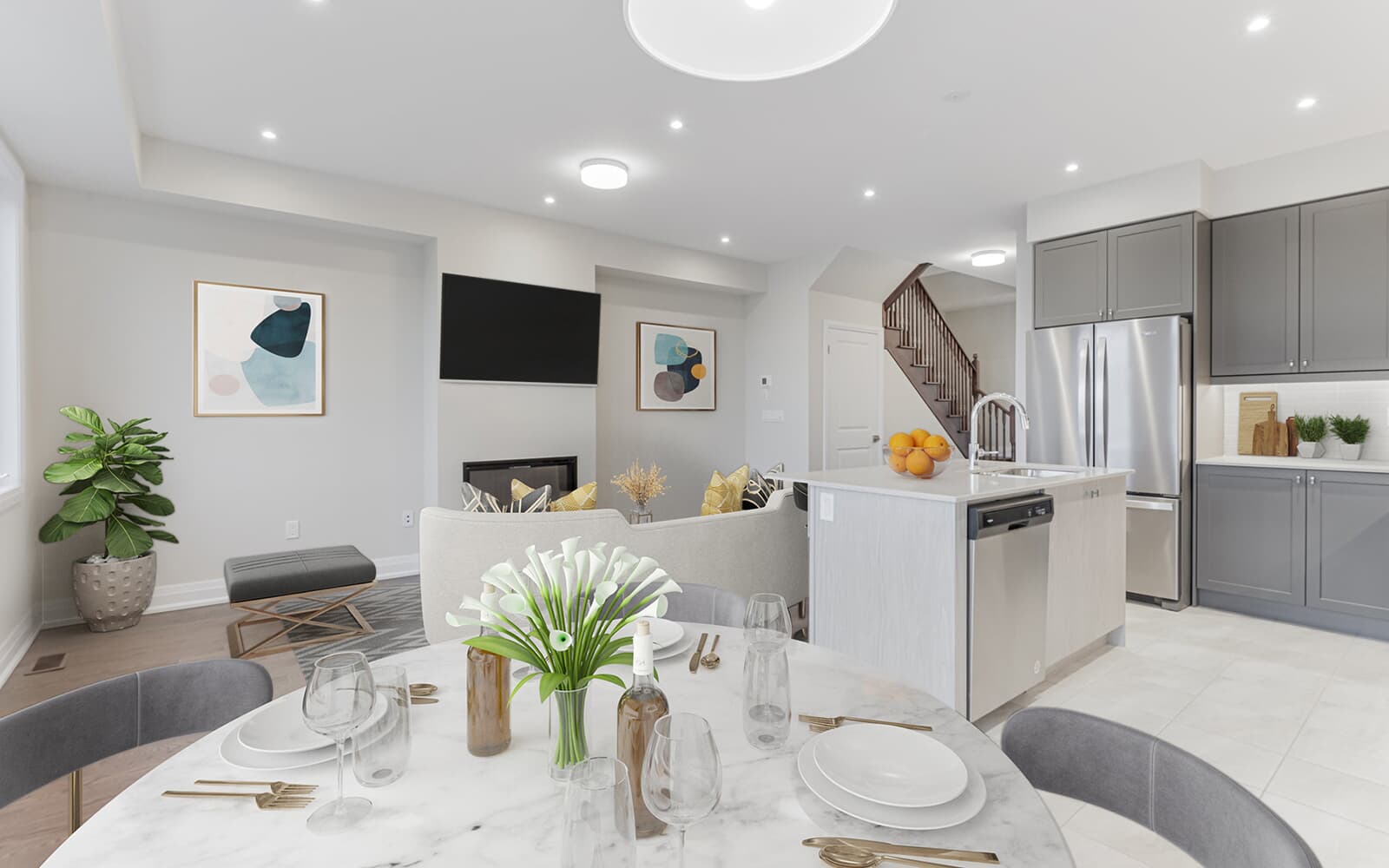 Breakfast Area in Block 55 Unit 2 at New Seaton in Pickering, Ontario.