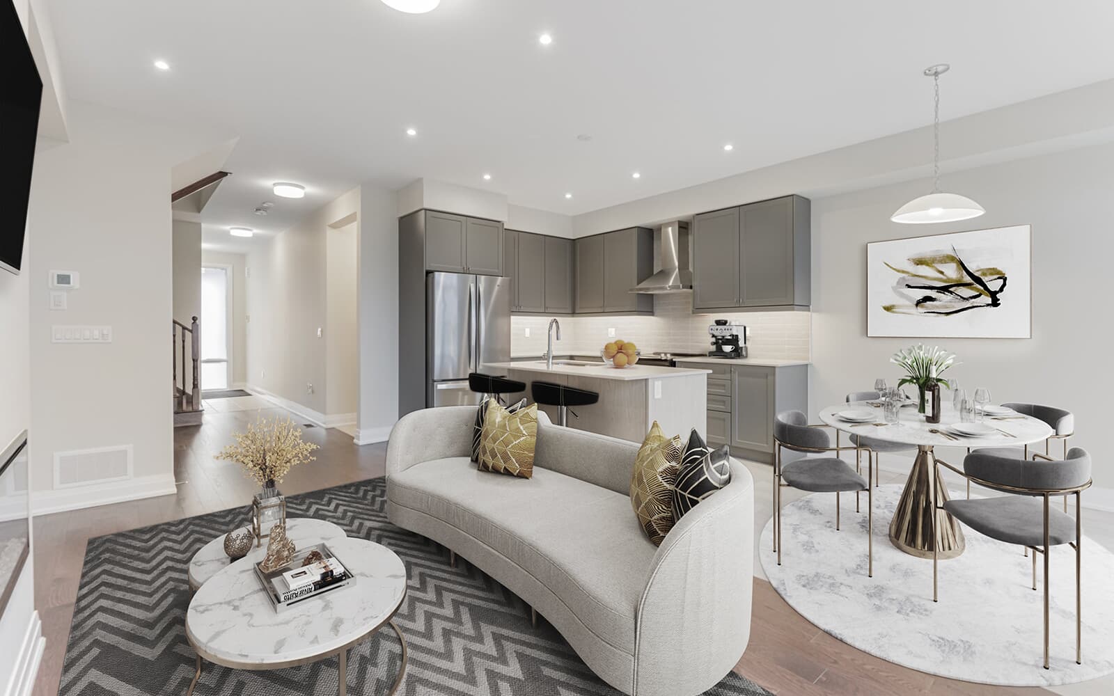 Family Room in Block 55 Unit 2 at New Seaton in Pickering, Ontario.