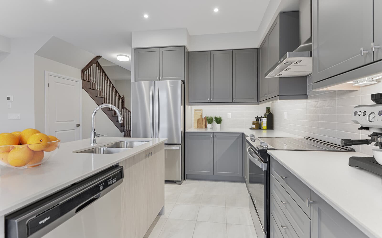 Kitchen in Block 55 Unit 2 at New Seaton in Pickering, Ontario.