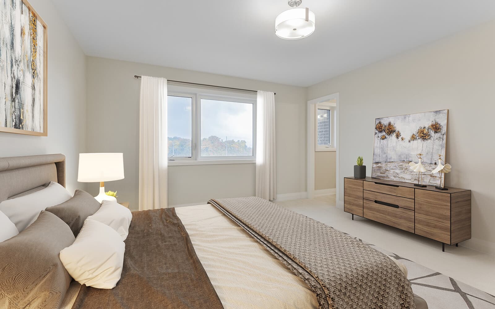 Primary Bedroom in Block 55 Unit 2 at New Seaton in Pickering, Ontario.