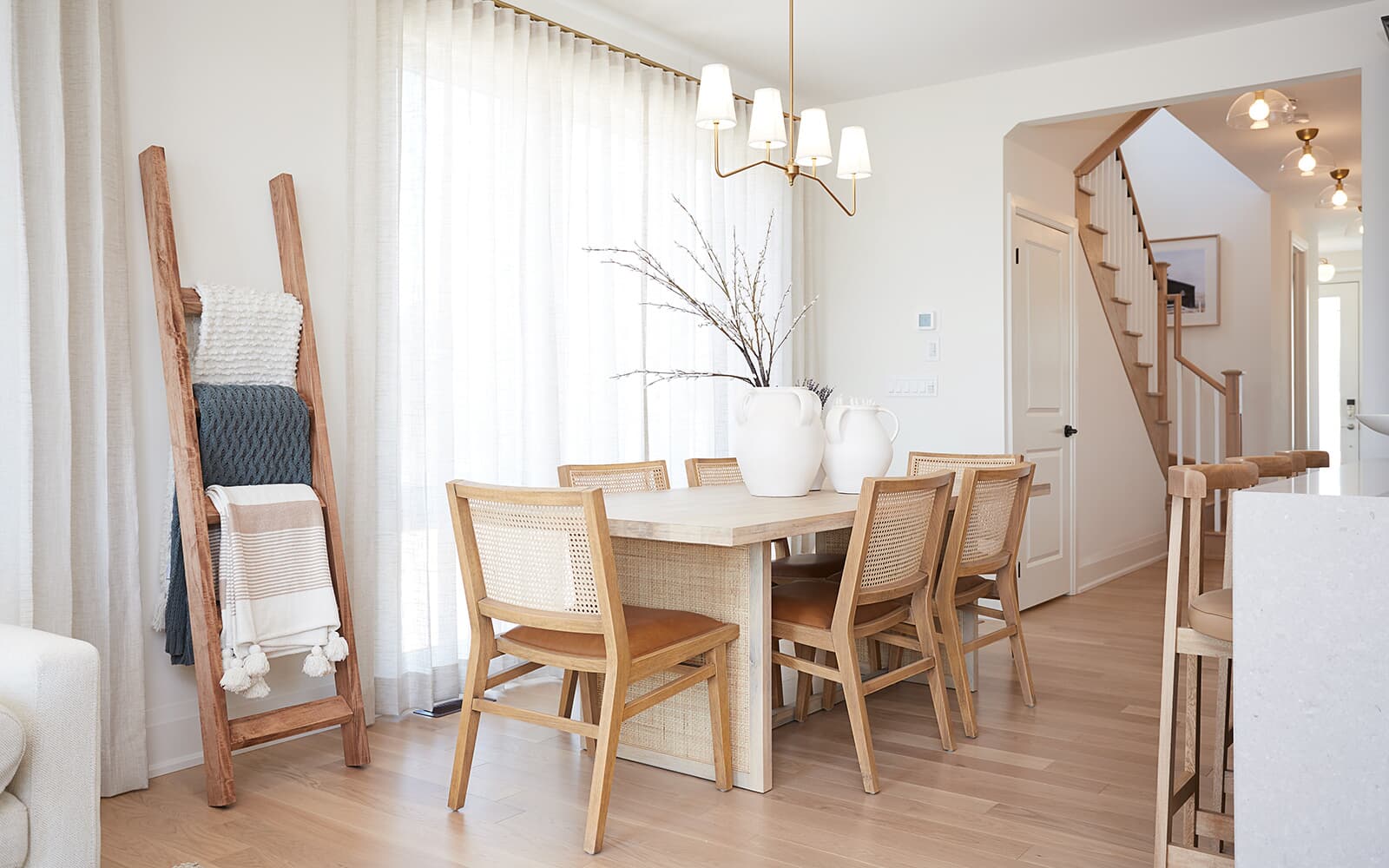 Dining Room in the Denmar Corner Model Home at New Seaton in Pickering, Ontario.