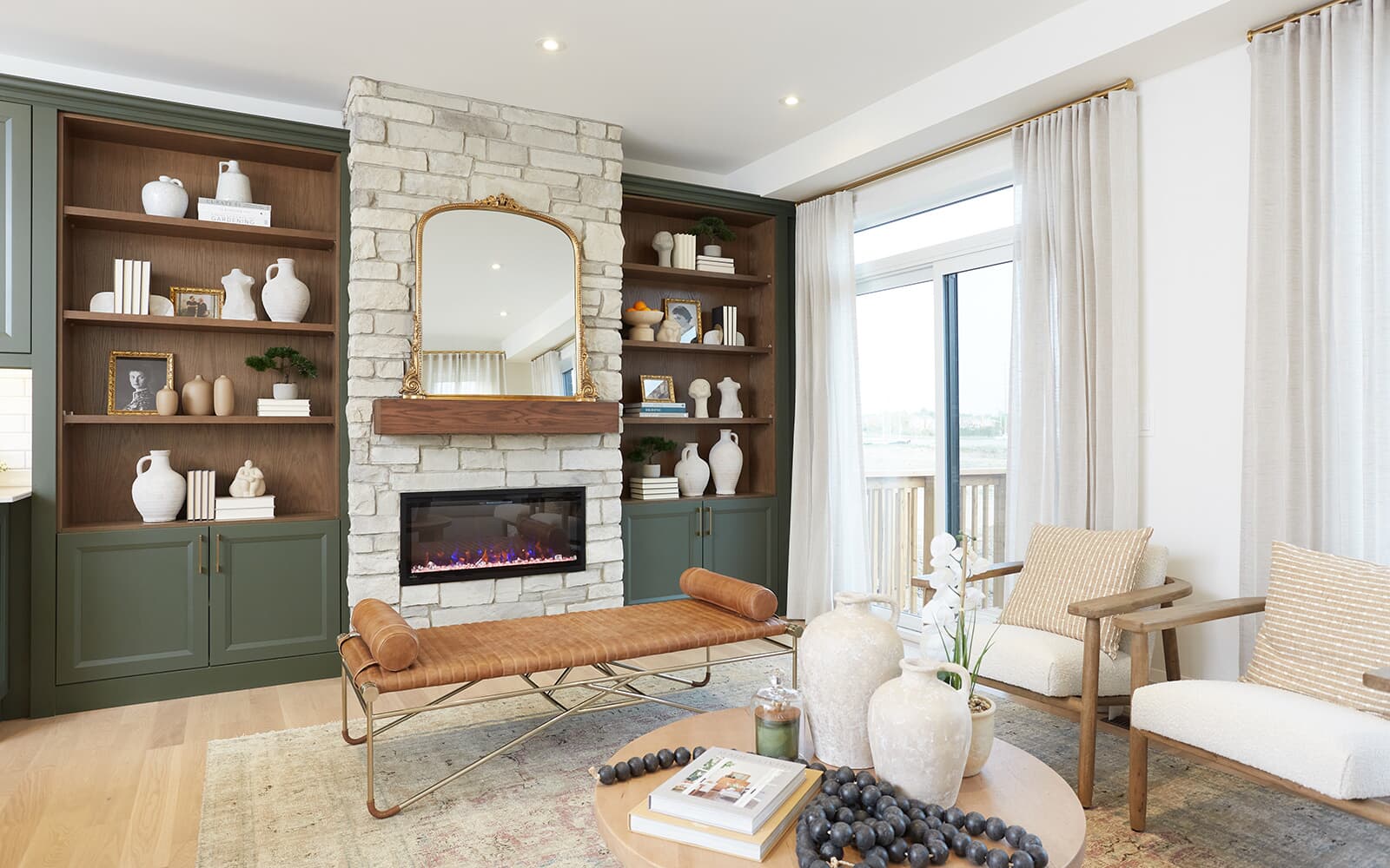 Family Room in the Denmar Corner Model Home at New Seaton in Pickering, Ontario.