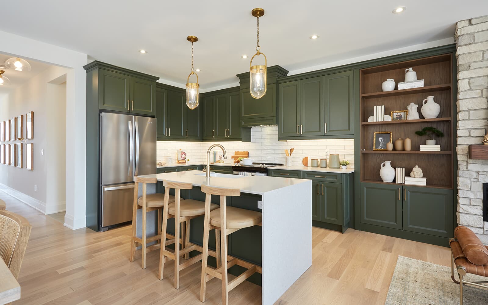 Kitchen in the Denmar Corner Model Home at New Seaton in Pickering, Ontario.