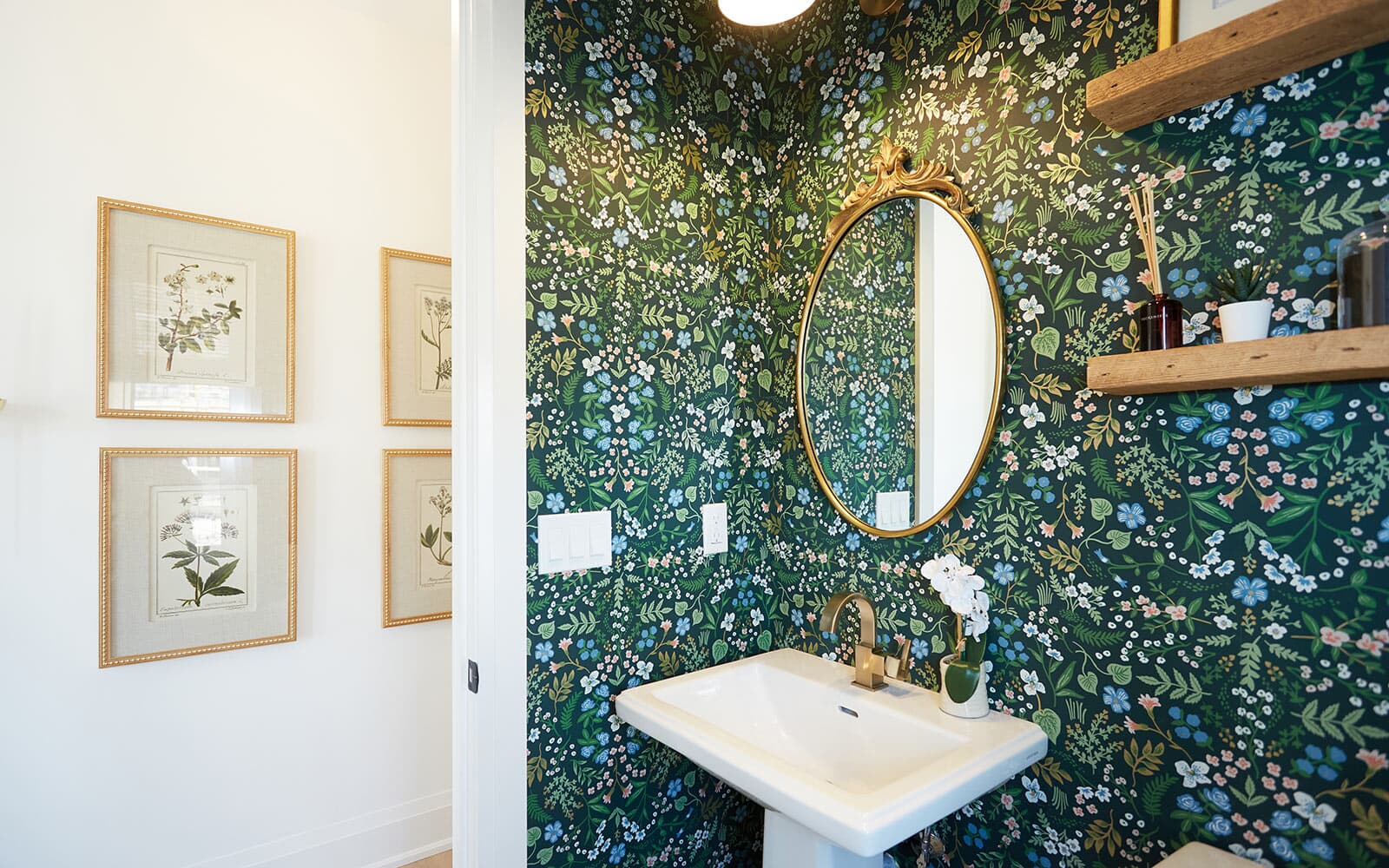 Powder Room in the Denmar Corner Model Home at New Seaton in Pickering, Ontario.