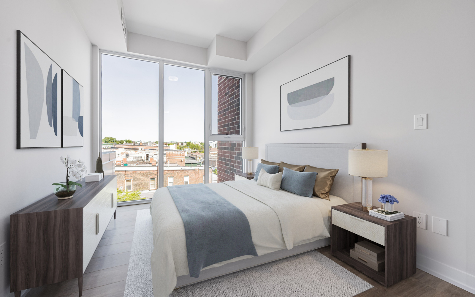 Virtually staged photo of Suite 430 at Station No. 3 in Whitby, ON