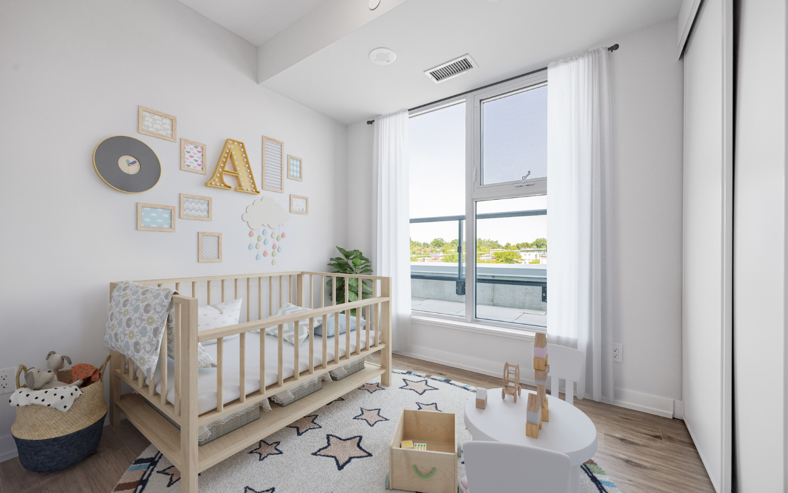 Virtually staged photo of Suite 430 at Station No. 3 in Whitby, ON