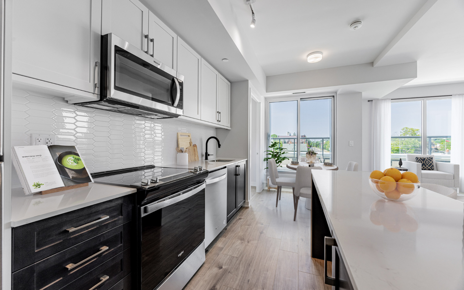 Virtually staged photo of Suite 430 at Station No. 3 in Whitby, ON