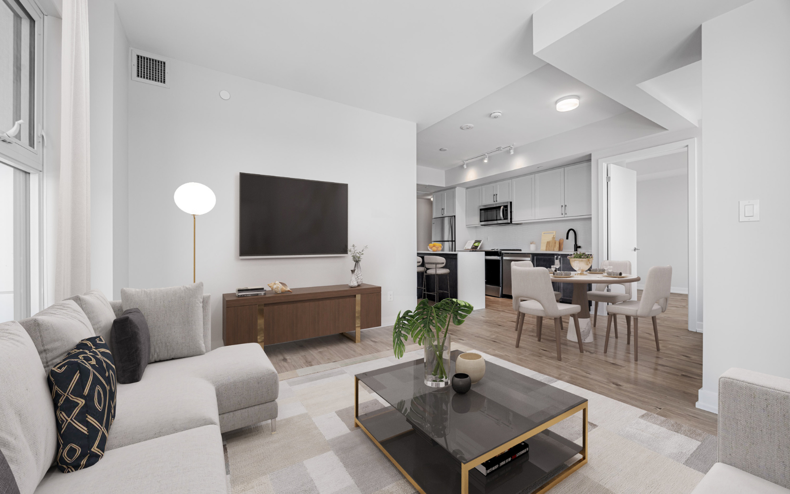 Virtually staged photo of Suite 430 at Station No. 3 in Whitby, ON