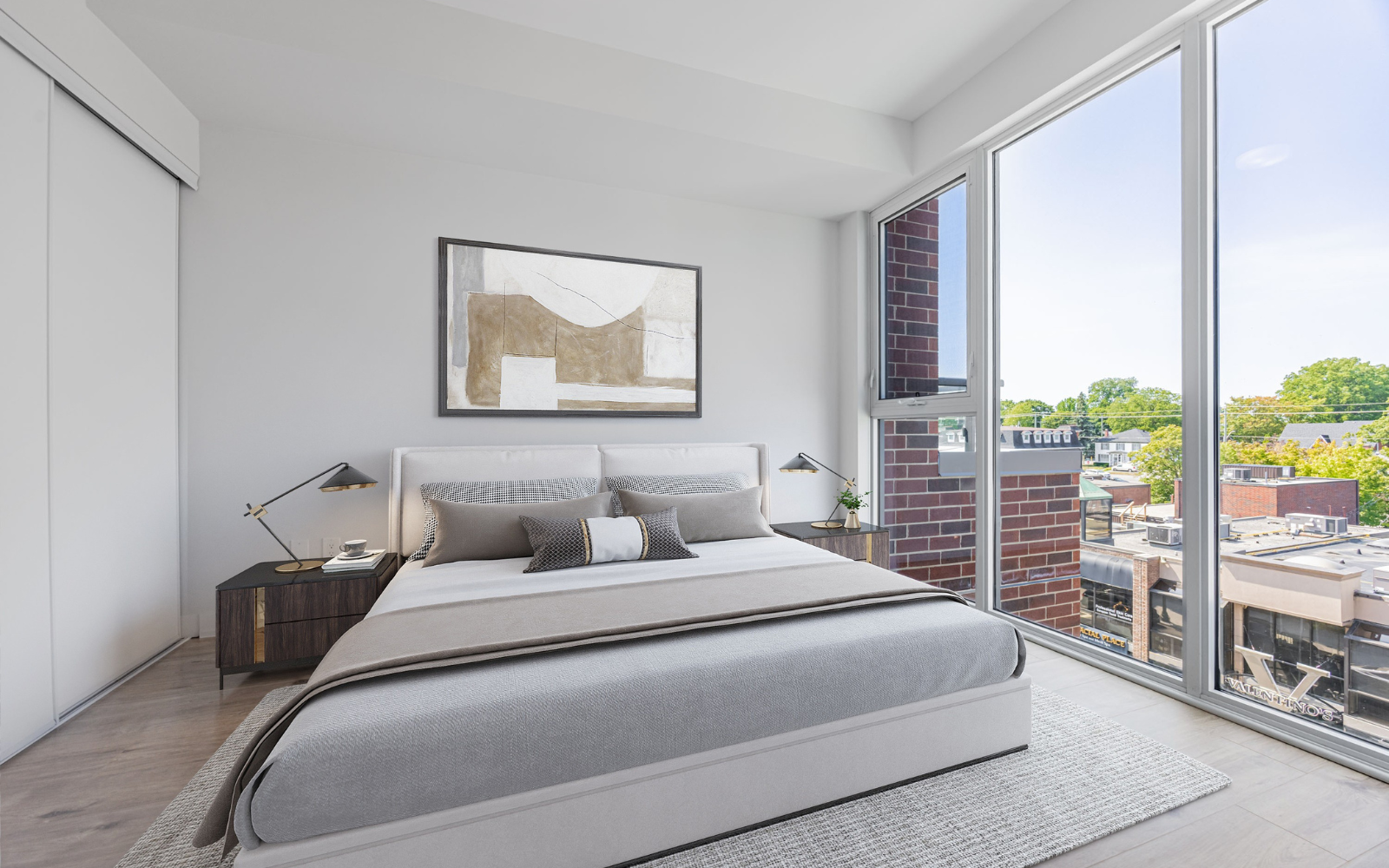 Virtually staged photo of Suite 430 at Station No. 3 in Whitby, ON