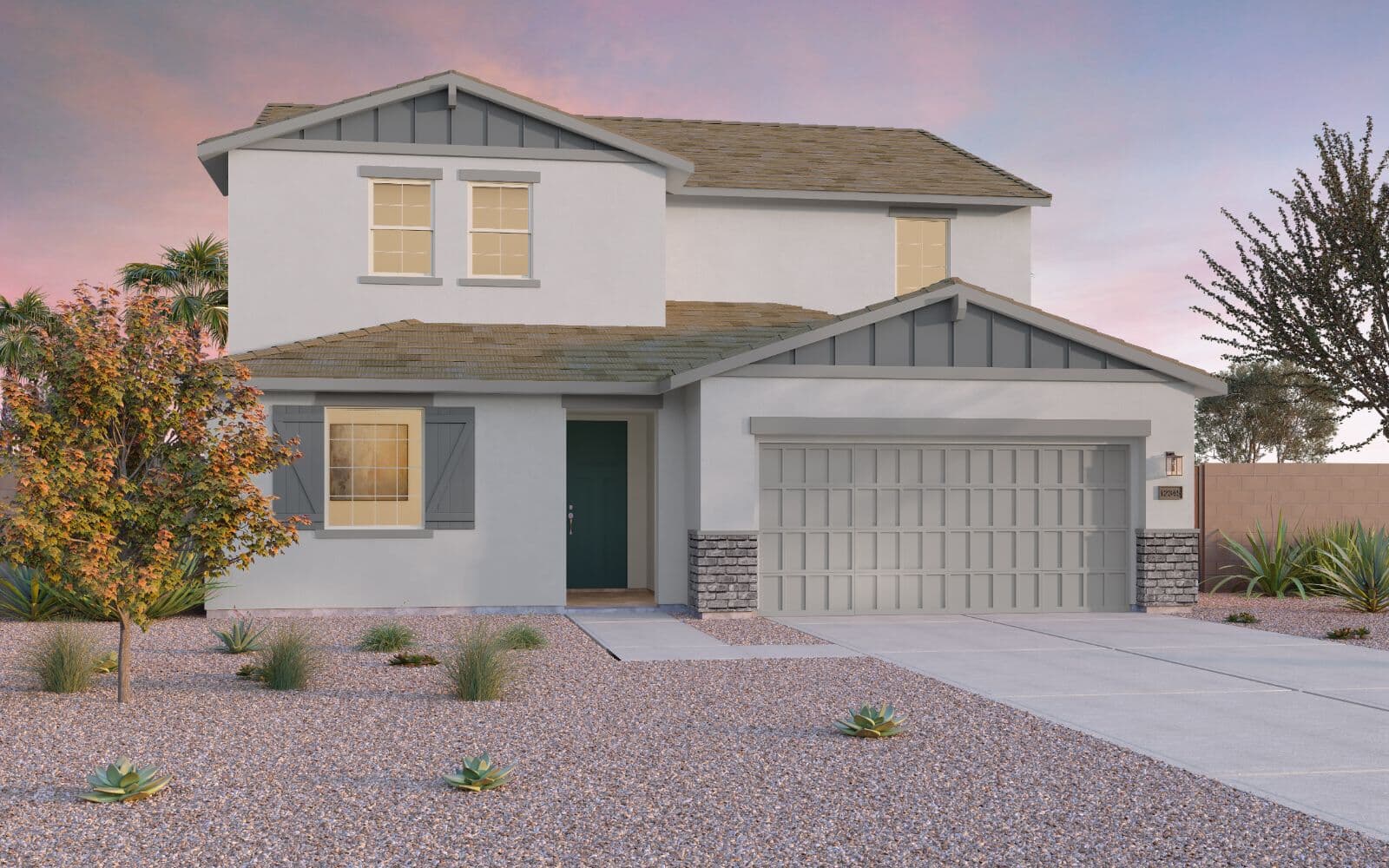 Elevation B for Heritage Floorplan at Highland Ridge