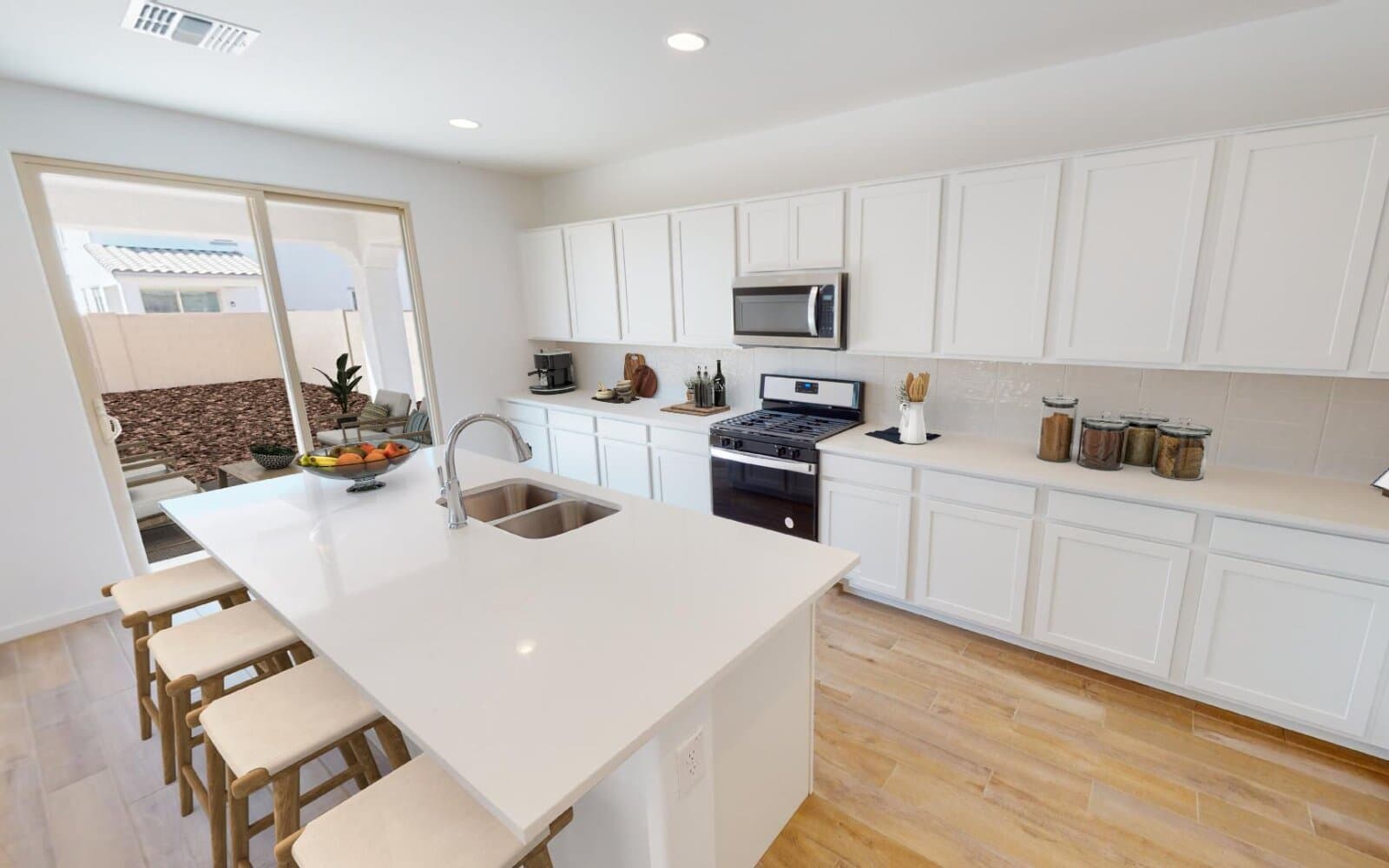 Virtually staged kitchen at Highland Ridge Heritage plan