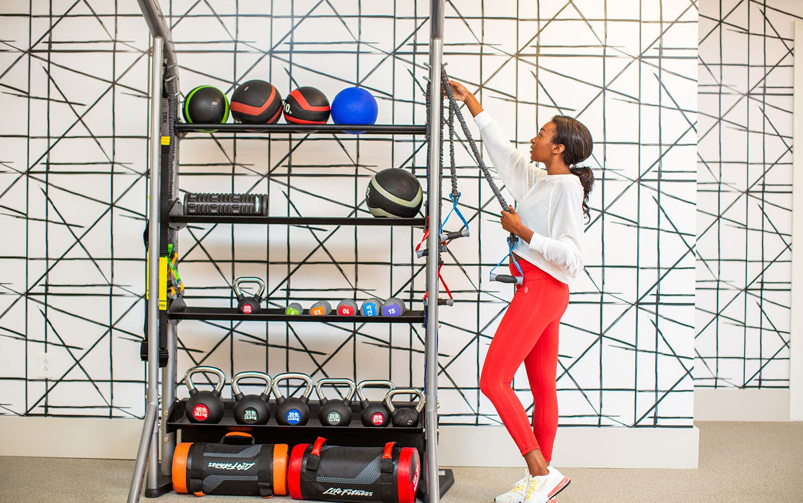 The fitness studio at Midtown Club at Nexton