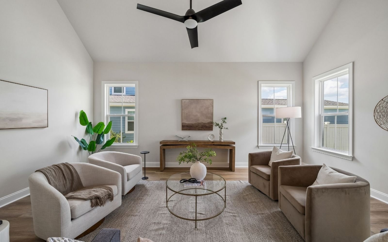 The family room of the Cordova by Brookfield Residential at Nexton.