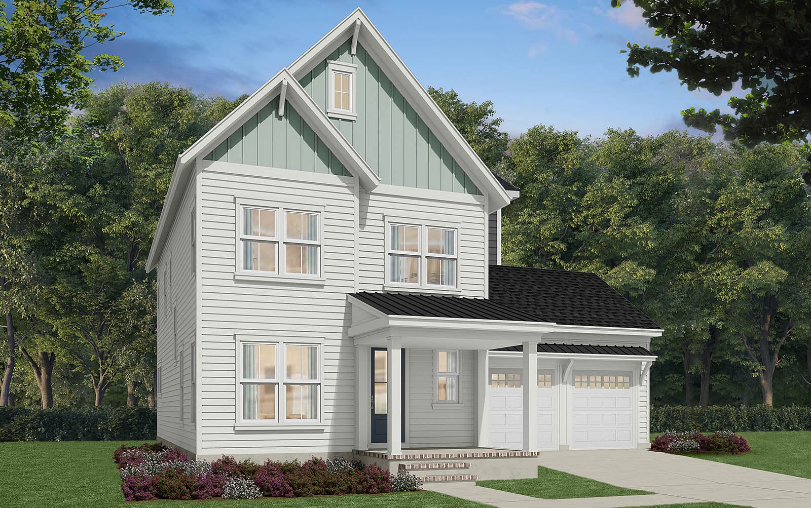 Elevation 2 of the Preston single family home by Brookfield Residential at Nexton.