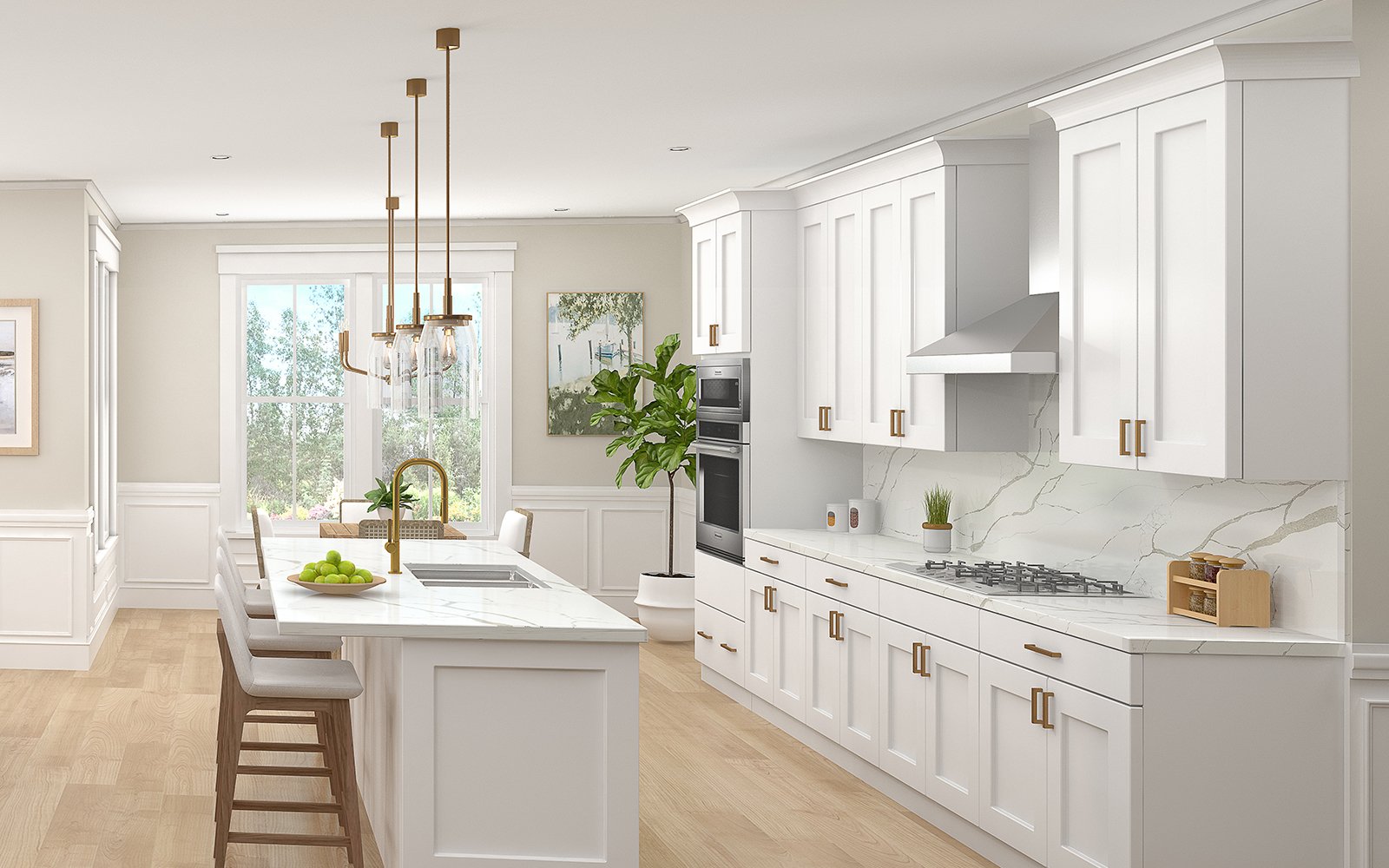 The kitchen of the Reid by Brookfield Residential.
