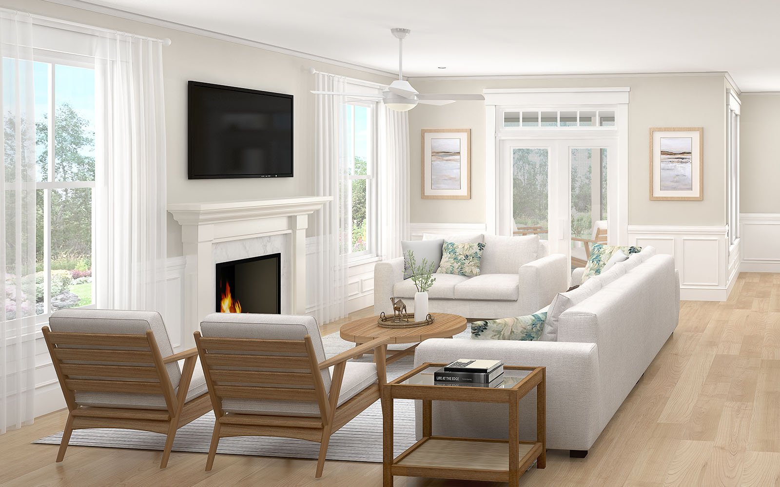 The living room of the Reid by Brookfield Residential.