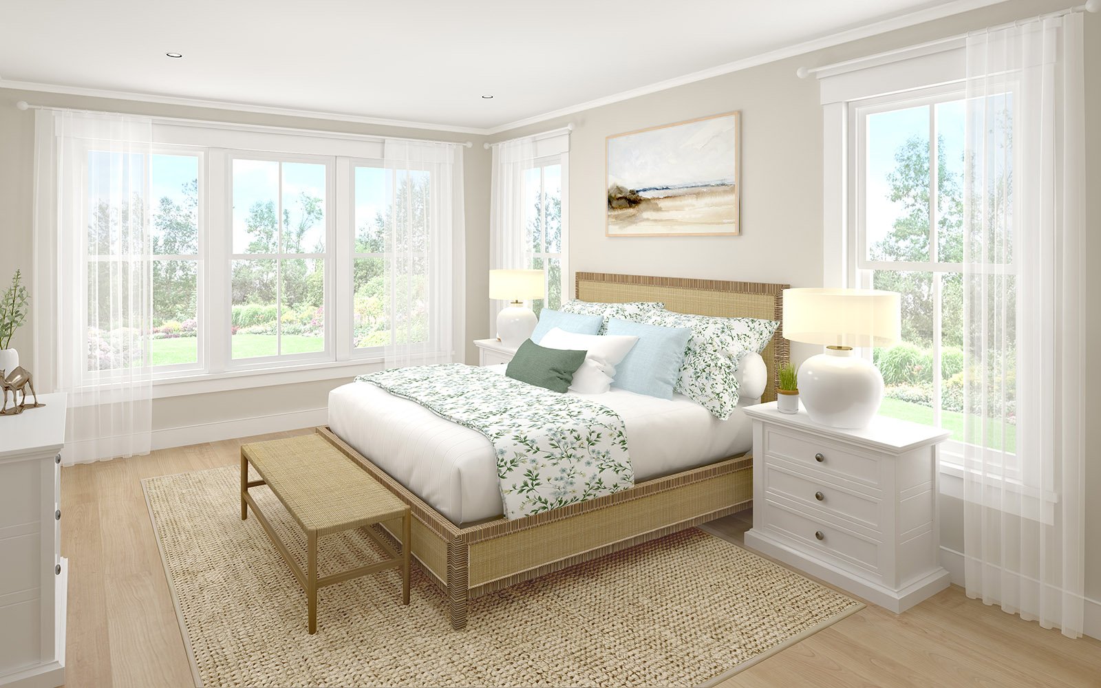The main level primary suite of the Reid by Brookfield Residential.
