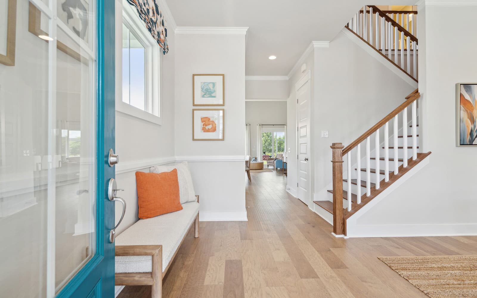 The entrance and foyer of the Towson single family home by Brookfield Residential at Nexton.