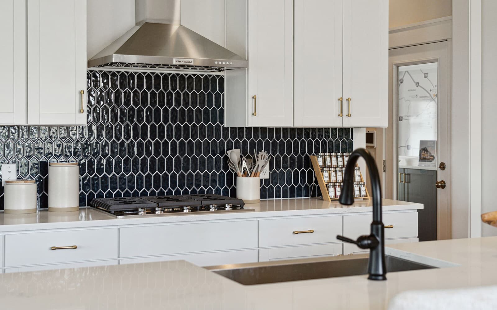 The kitchen of the Towson single family home by Brookfield Residential at Nexton.