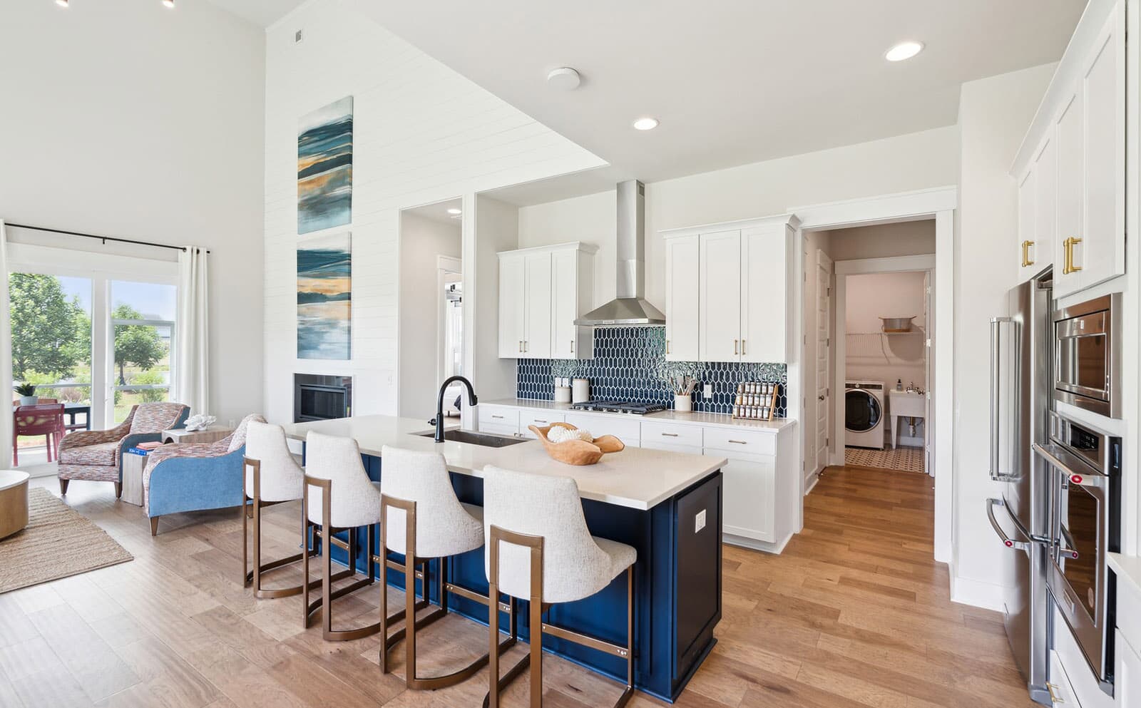 The kitchen detail of the Towson single family home by Brookfield Residential at Nexton.