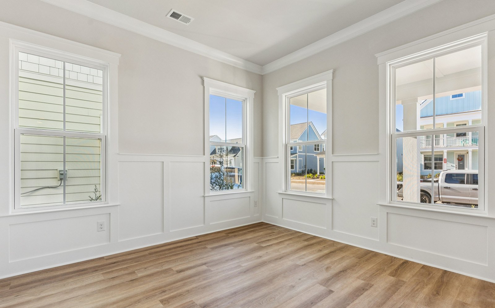 The den of the Preston on homesite 1583 at Nexton.