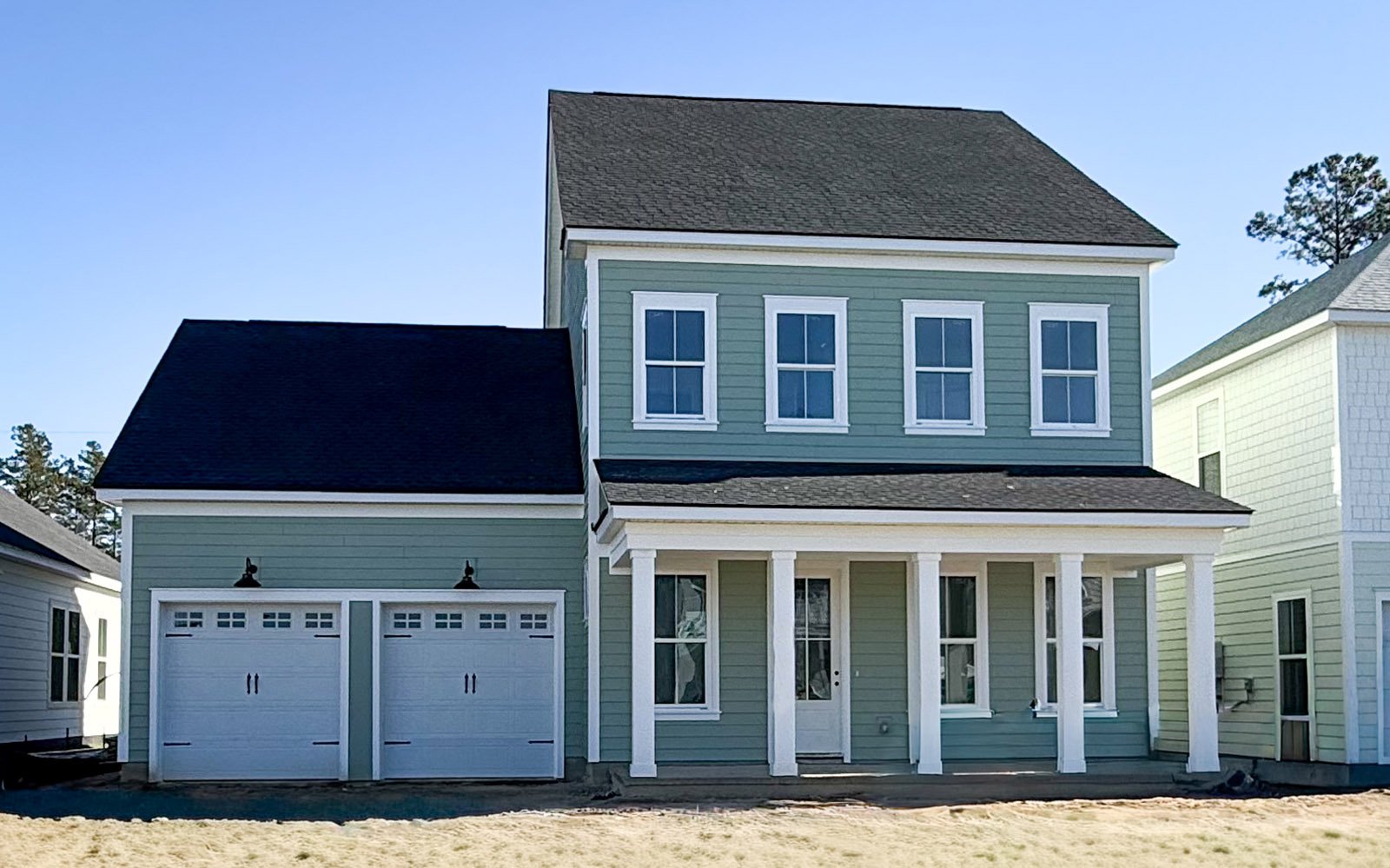 The exterior of the Preston on homesite 1583 at Nexton.
