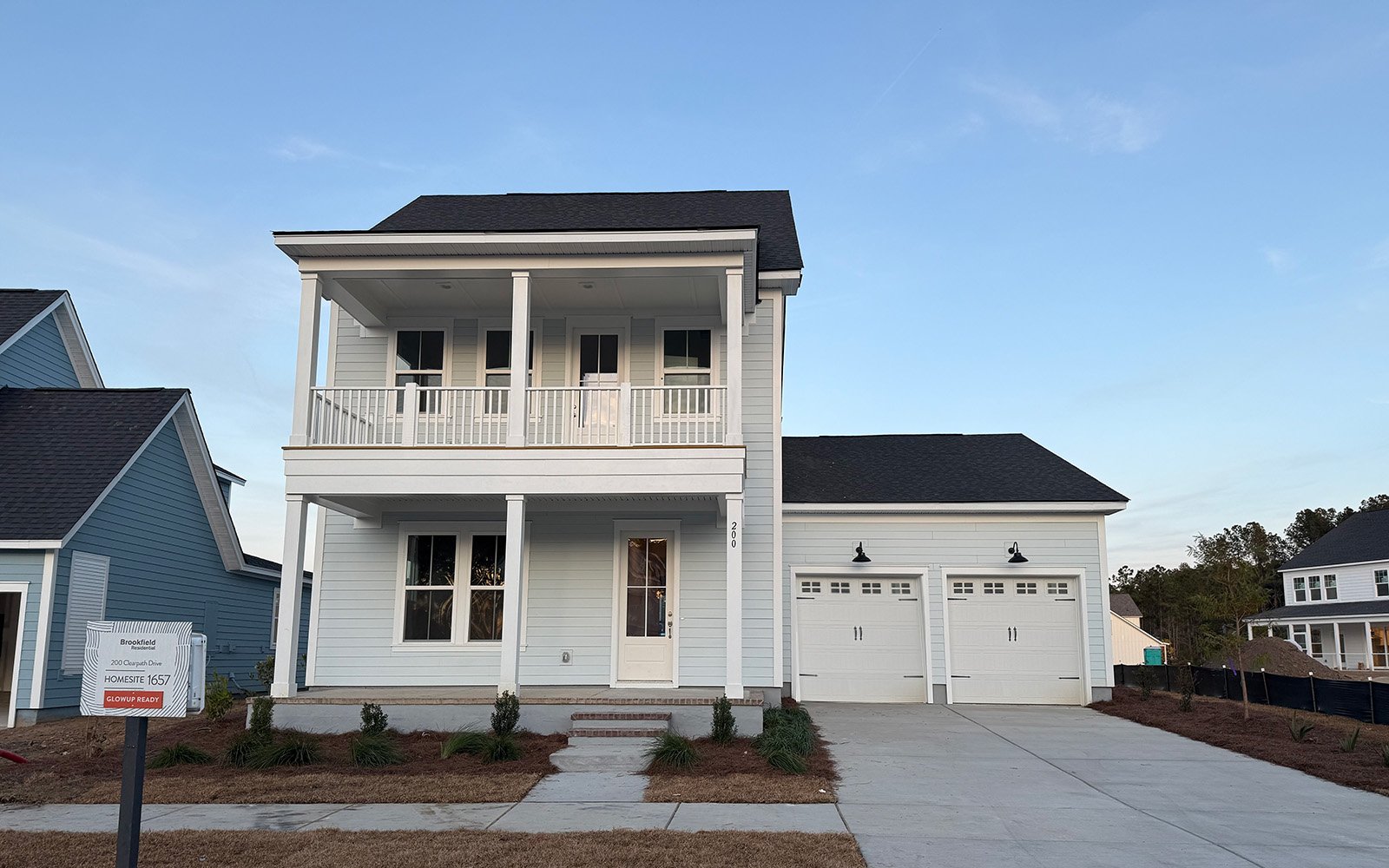 The exterior of the Cordova on homesite 1657 by Brookfield Residential at Nexton.