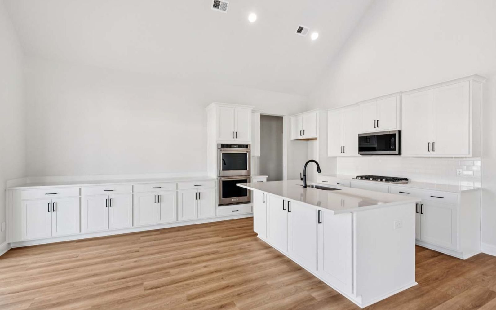 The kitchen and dining area of the Cordova on homesite 1657 at Nexton.