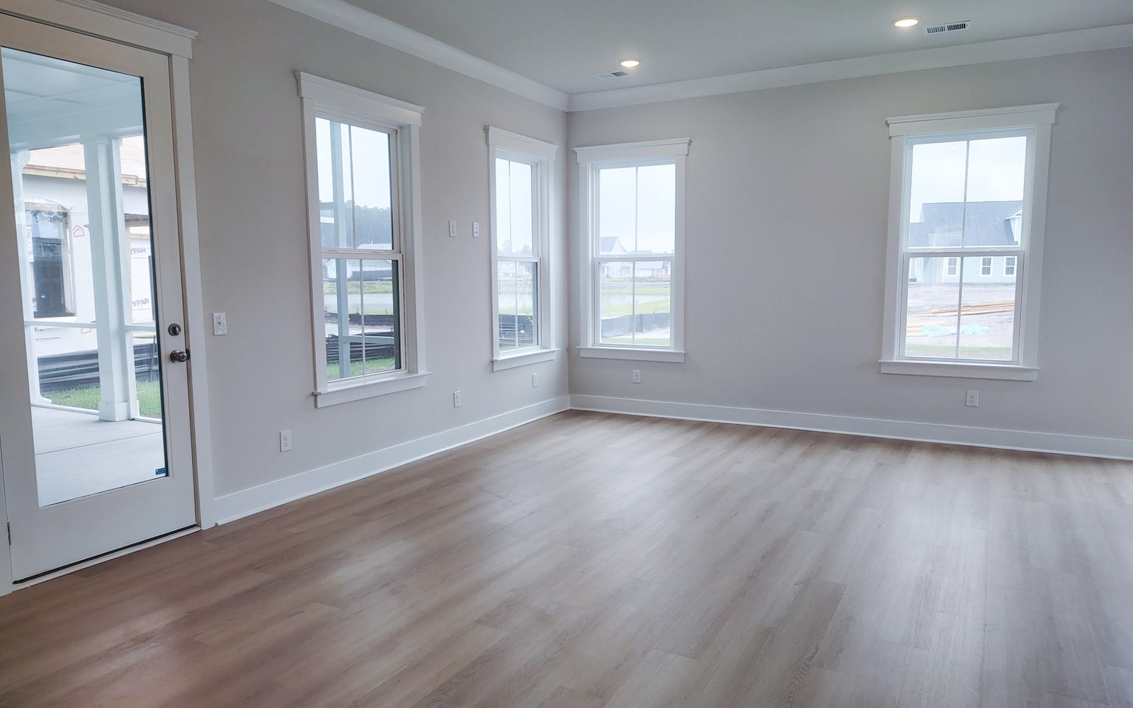 The family room of the Preston on homesite 1819 at Nexton.