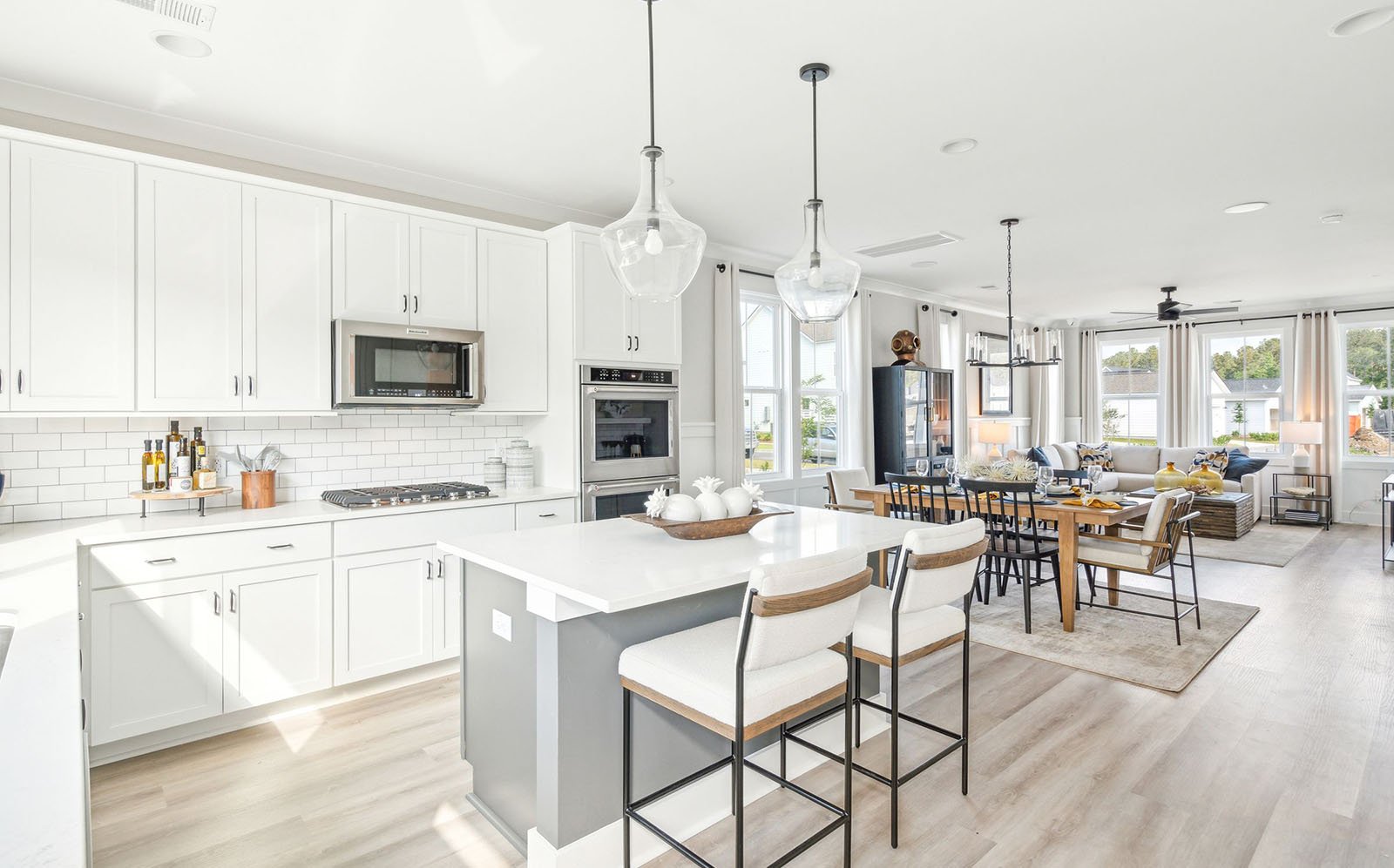 The kitchen in the Sage by Brookfield Residential at Nexton.