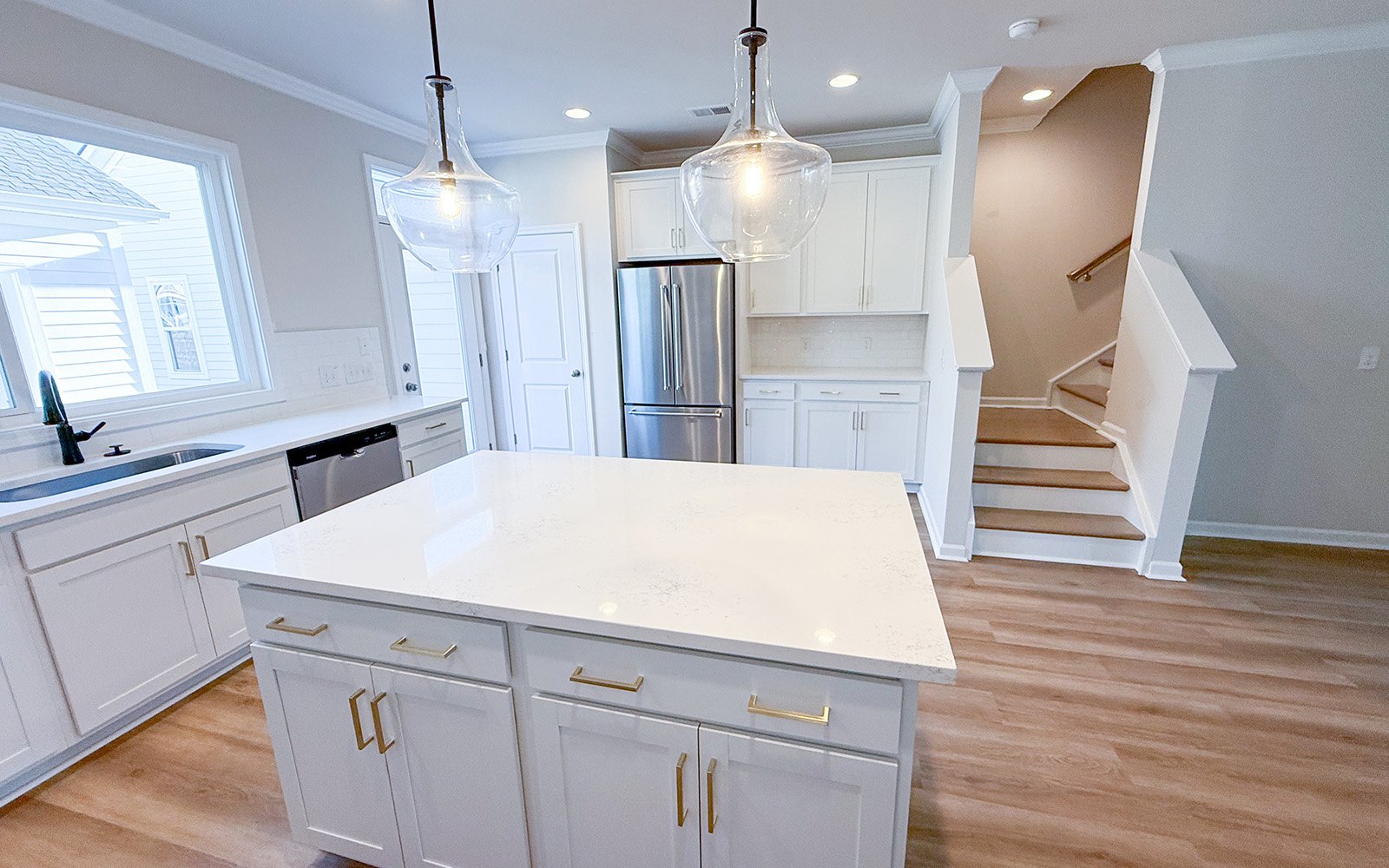 The kitchen of the Sage on homesite 202 at Nexton.